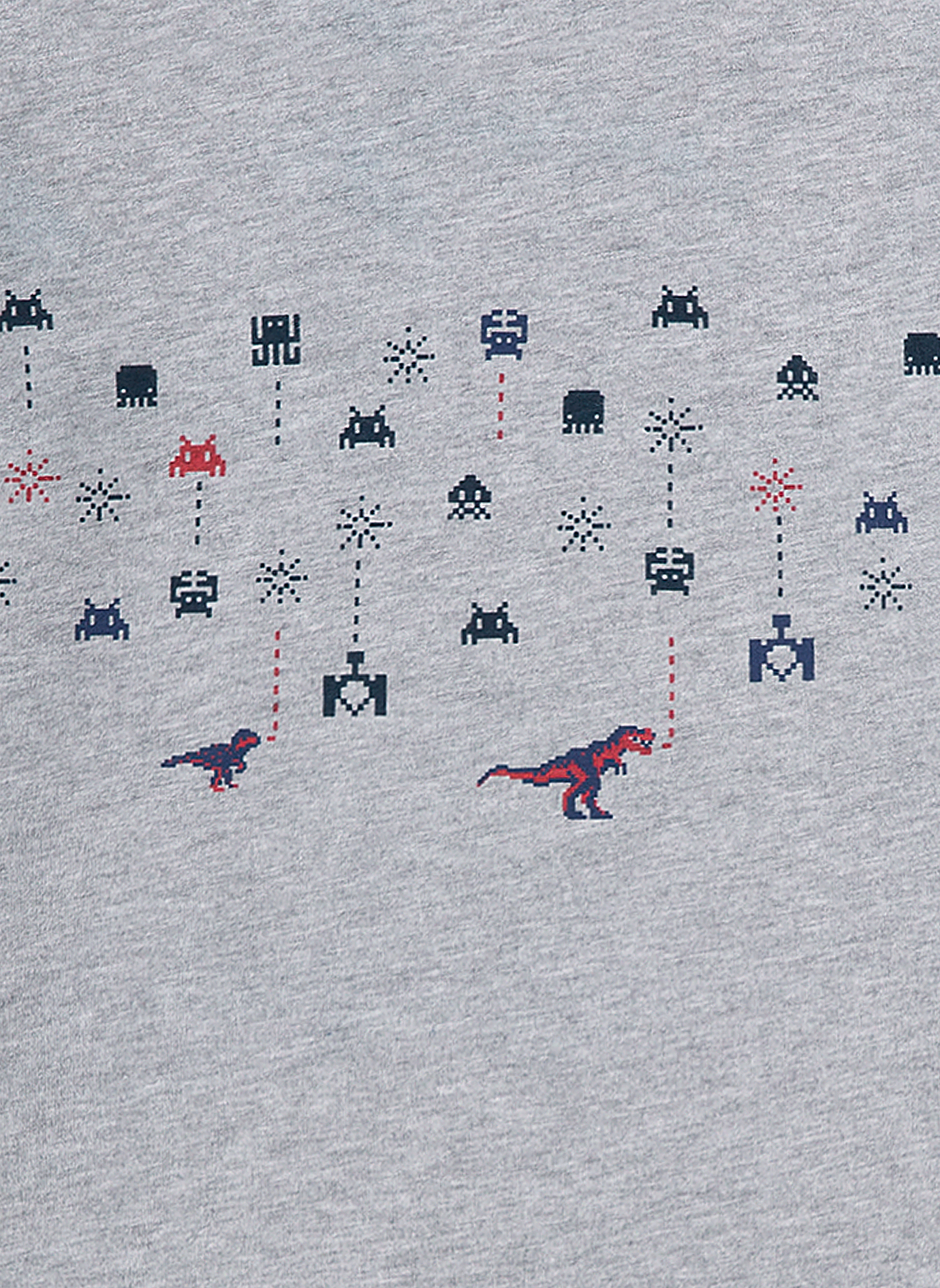 Jungen-Shirt langarm Graumelange Gamer
