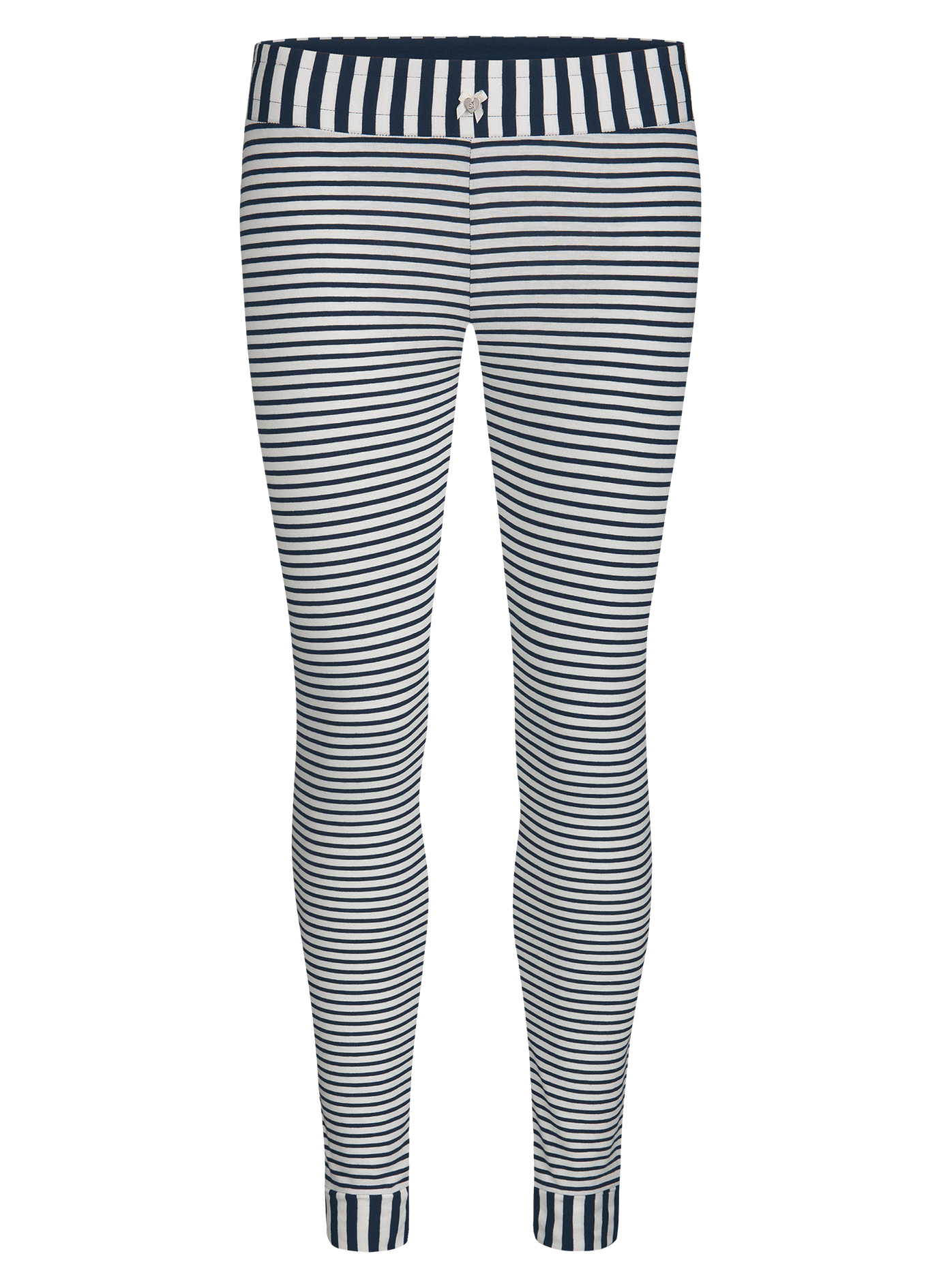 Damen-Leggings Dunkelblau Ringel