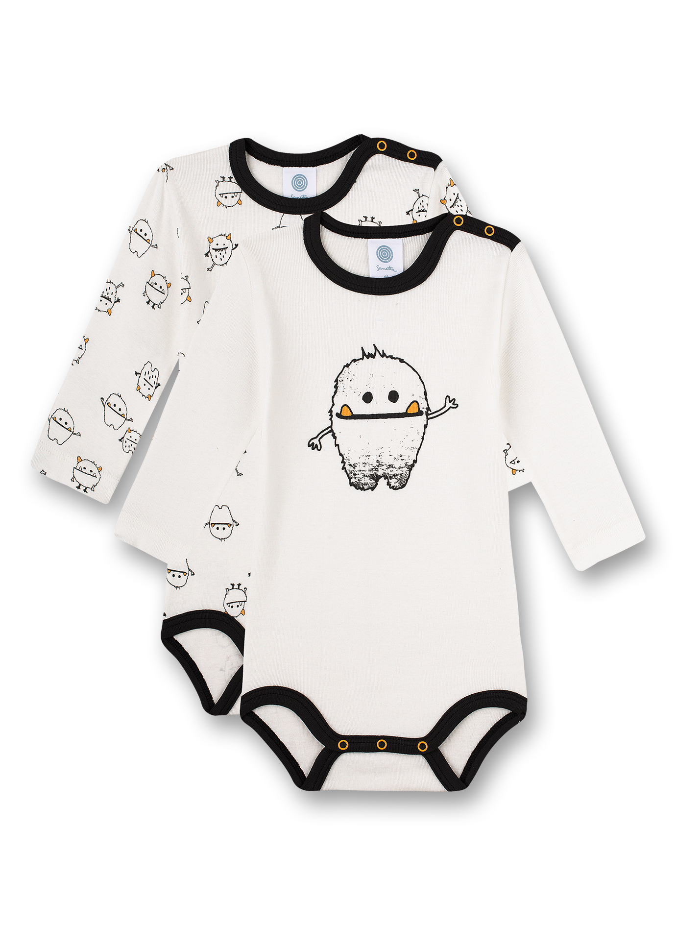 Body langarm (Doppelpack) Weiß Monsterle