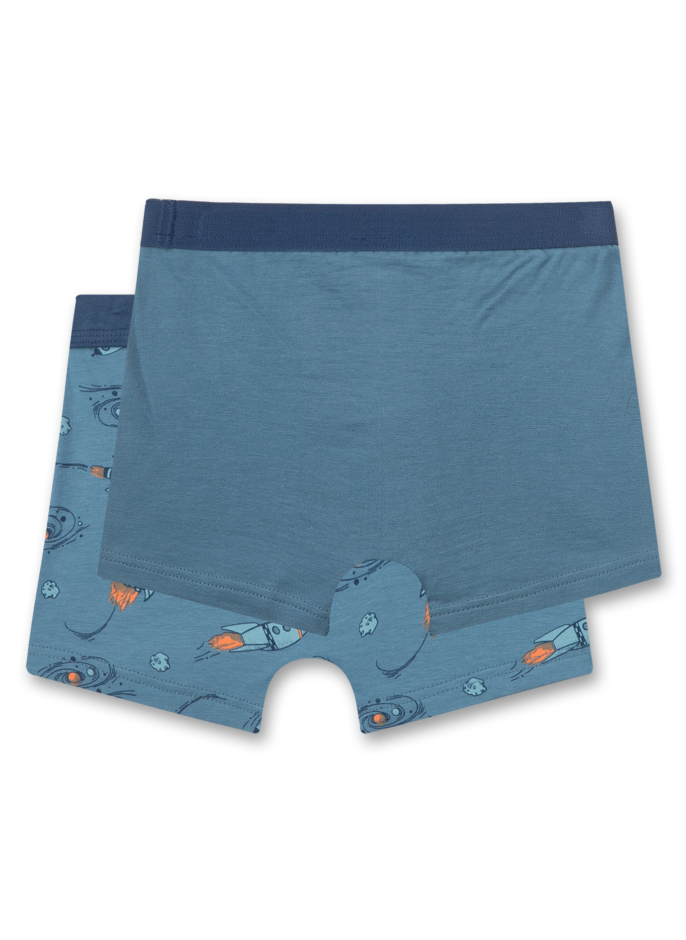 Jungen-Hipshorts (Doppelpack) Blau 