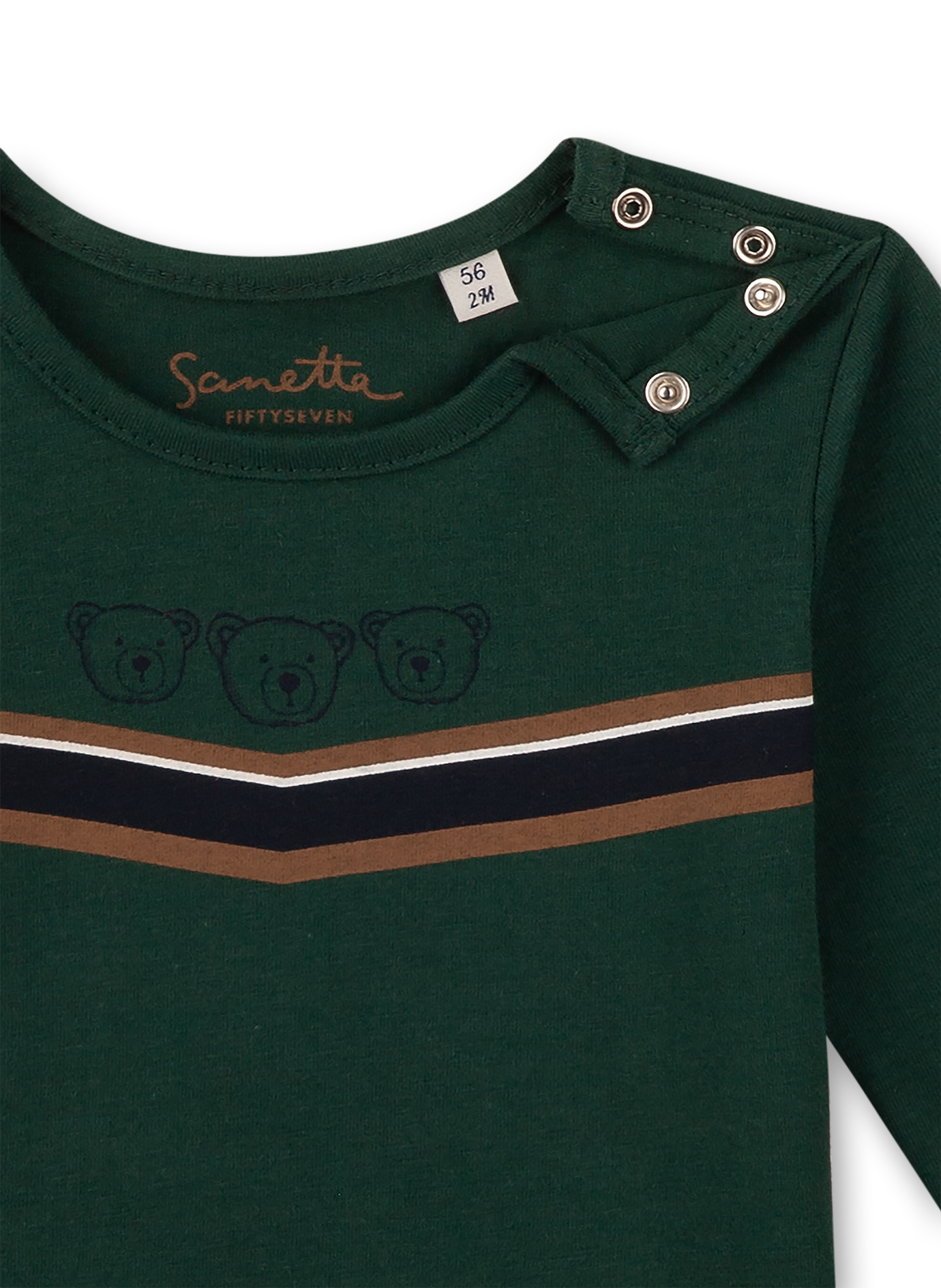 Jungen-Shirt langarm Grün Little Teddy