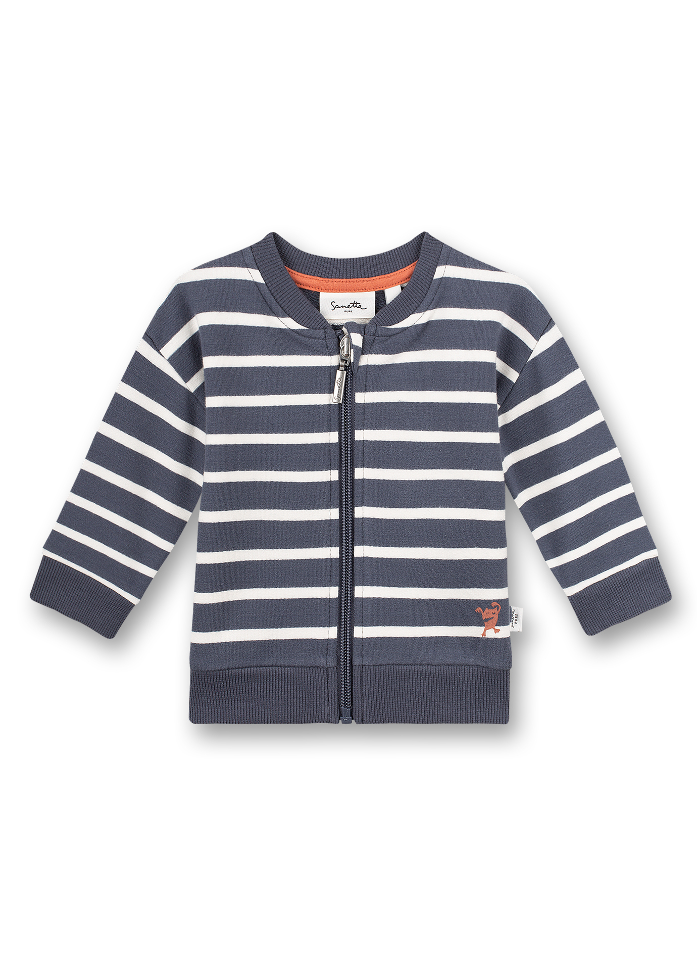 Jungen-Sweatjacke Blau Ringel