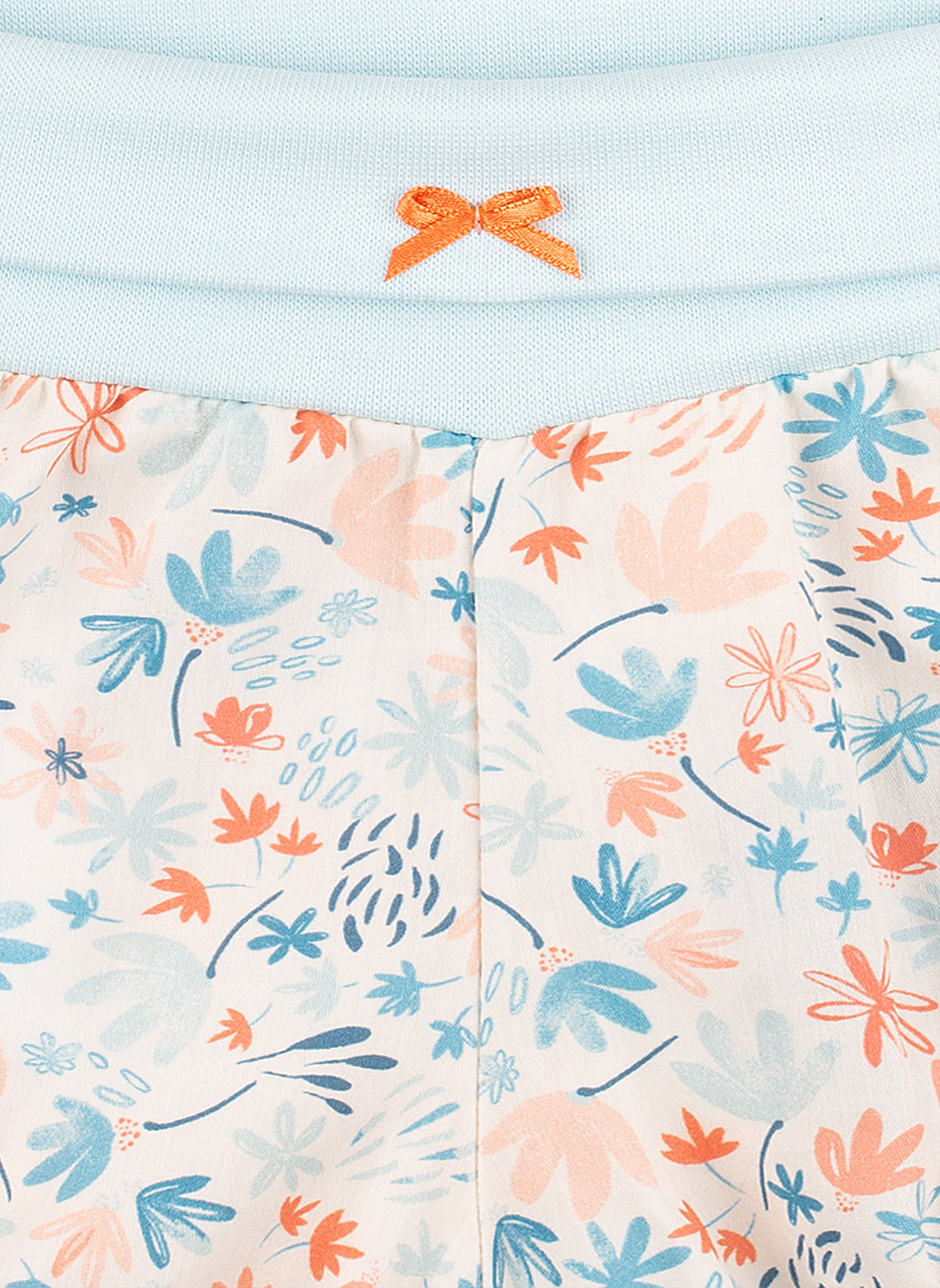 Mädchen-Shorts Weiß Blumen-Allover Kangaroo