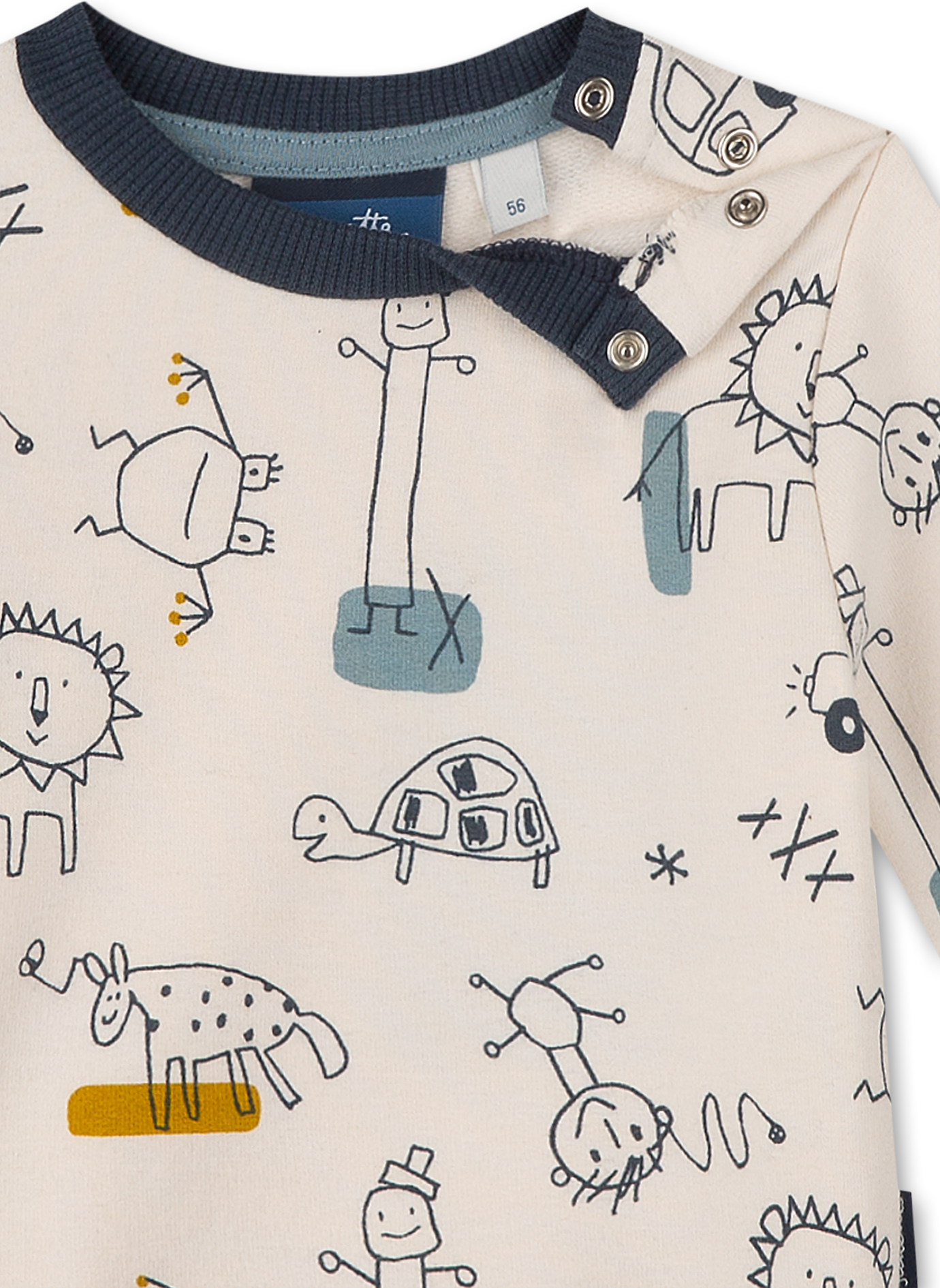 Jungen-Sweatshirt Beige Turtle