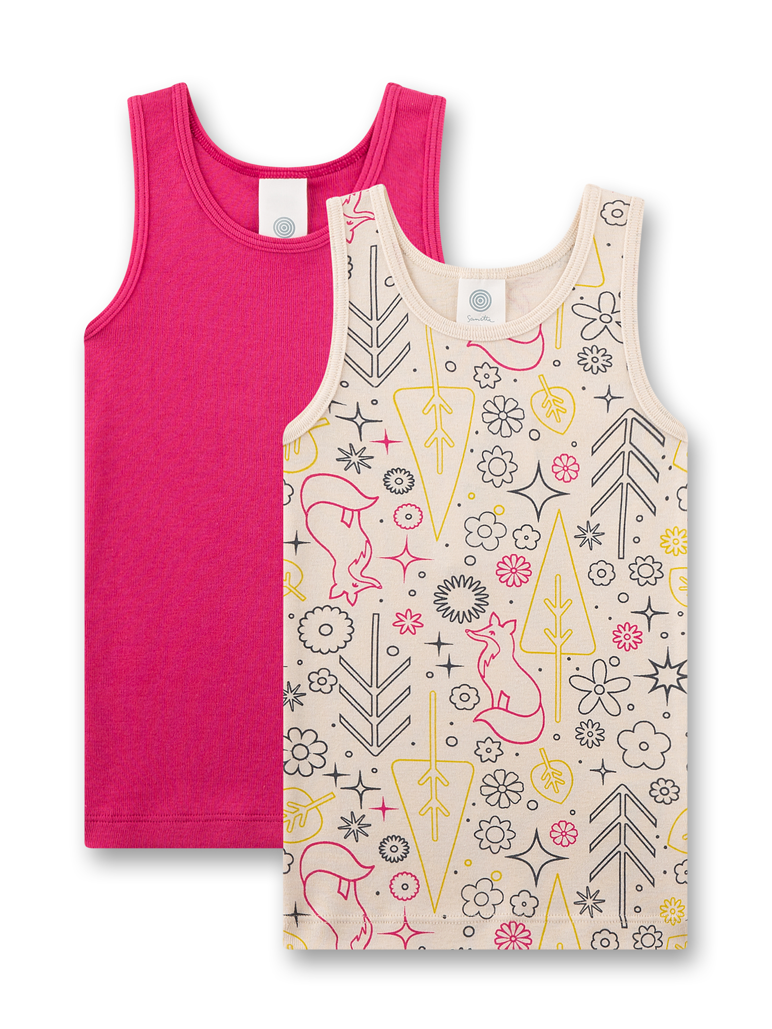 Tanktop, Sommertop, Kinder, Rundhals, Unifarben