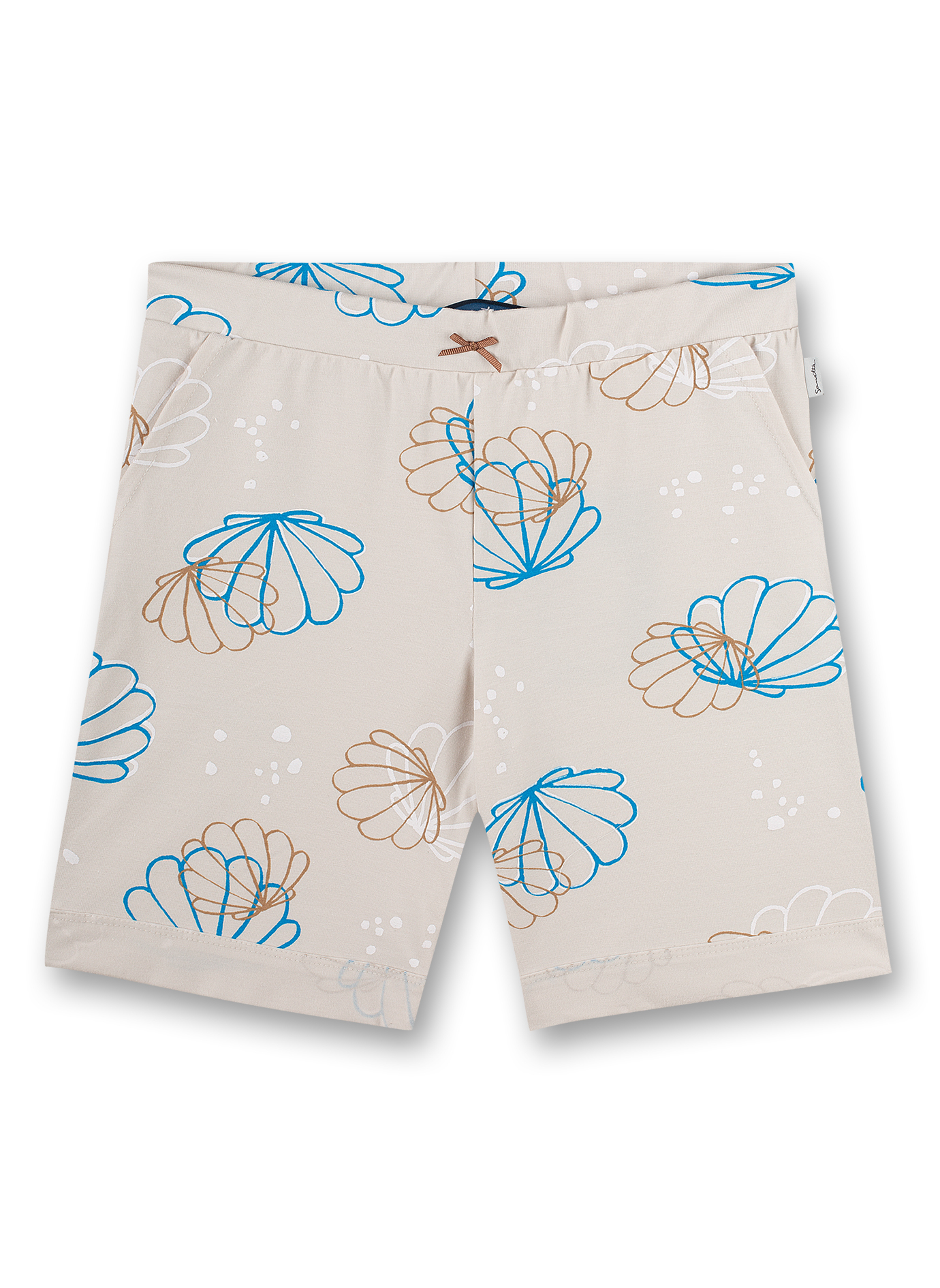 Mädchen-Shorts Beige Muschel-Allover Mermaid