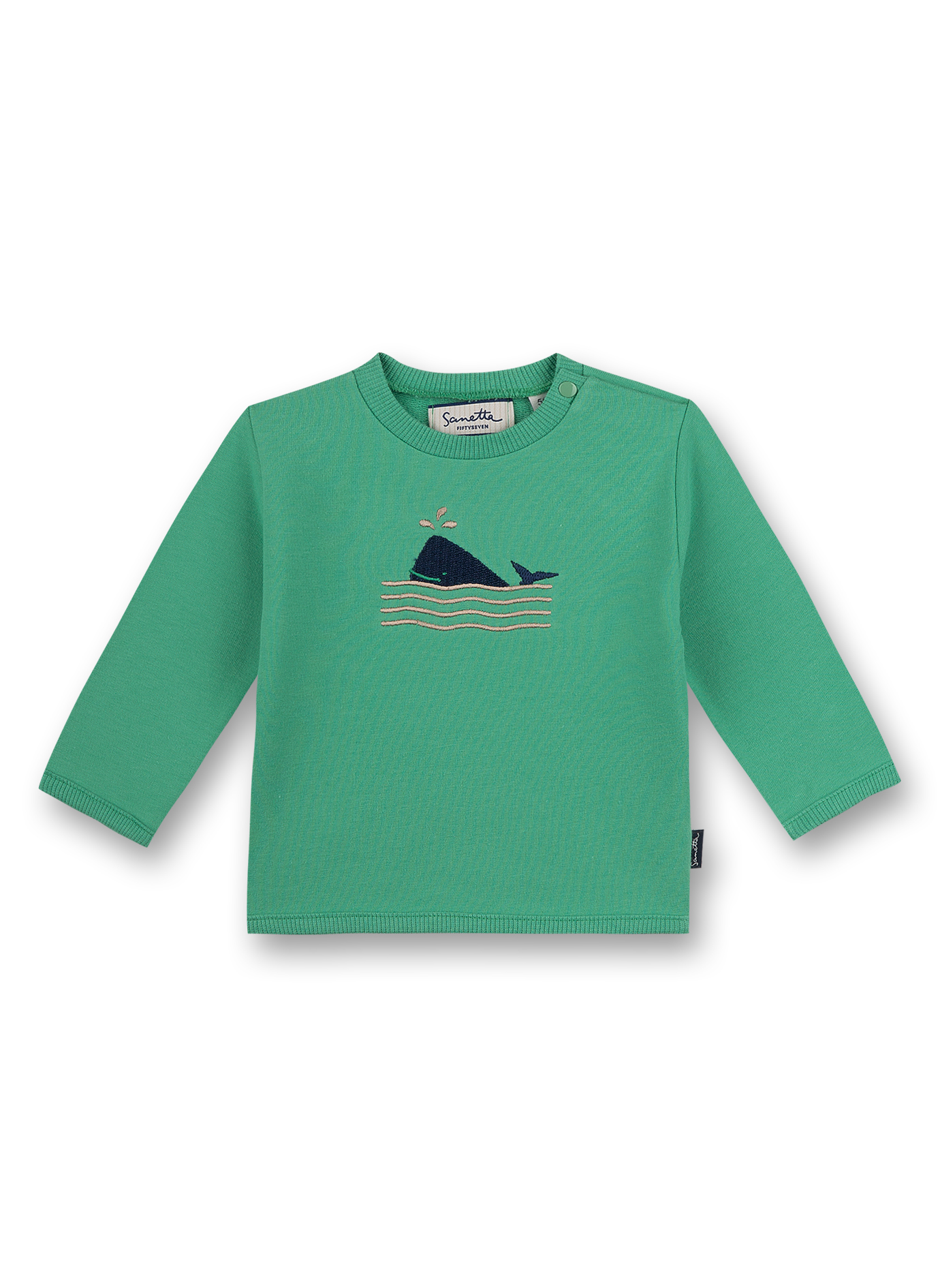 Jungen-Sweatshirt grün Wal