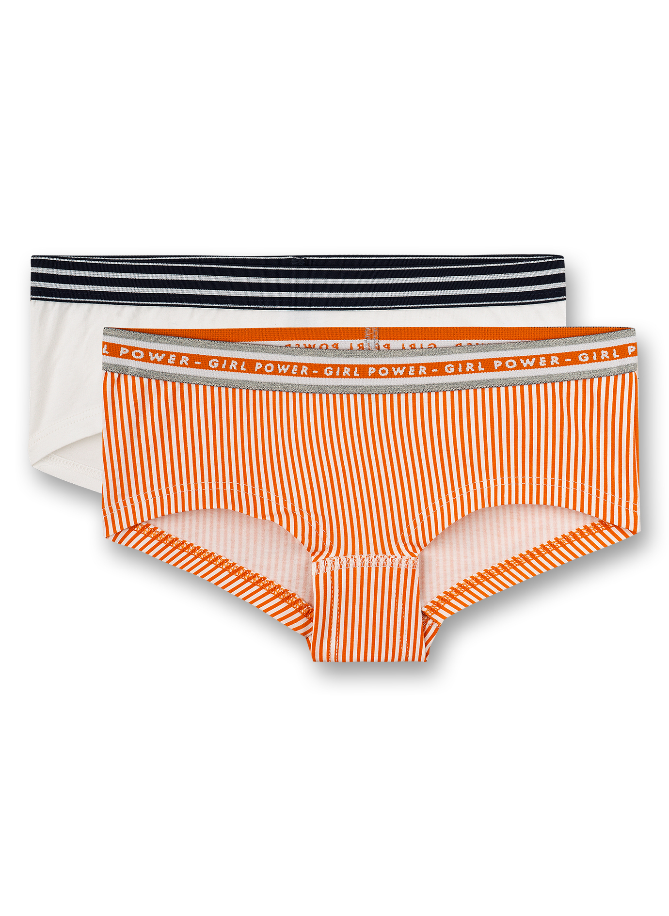 Mädchen-Cutbrief (Doppelpack) Orange und Weiß Athleisure Workout