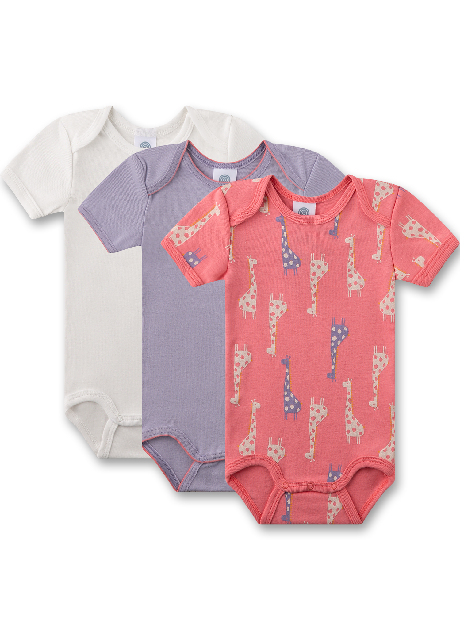Body kurzarm (Dreierpack) Rosa