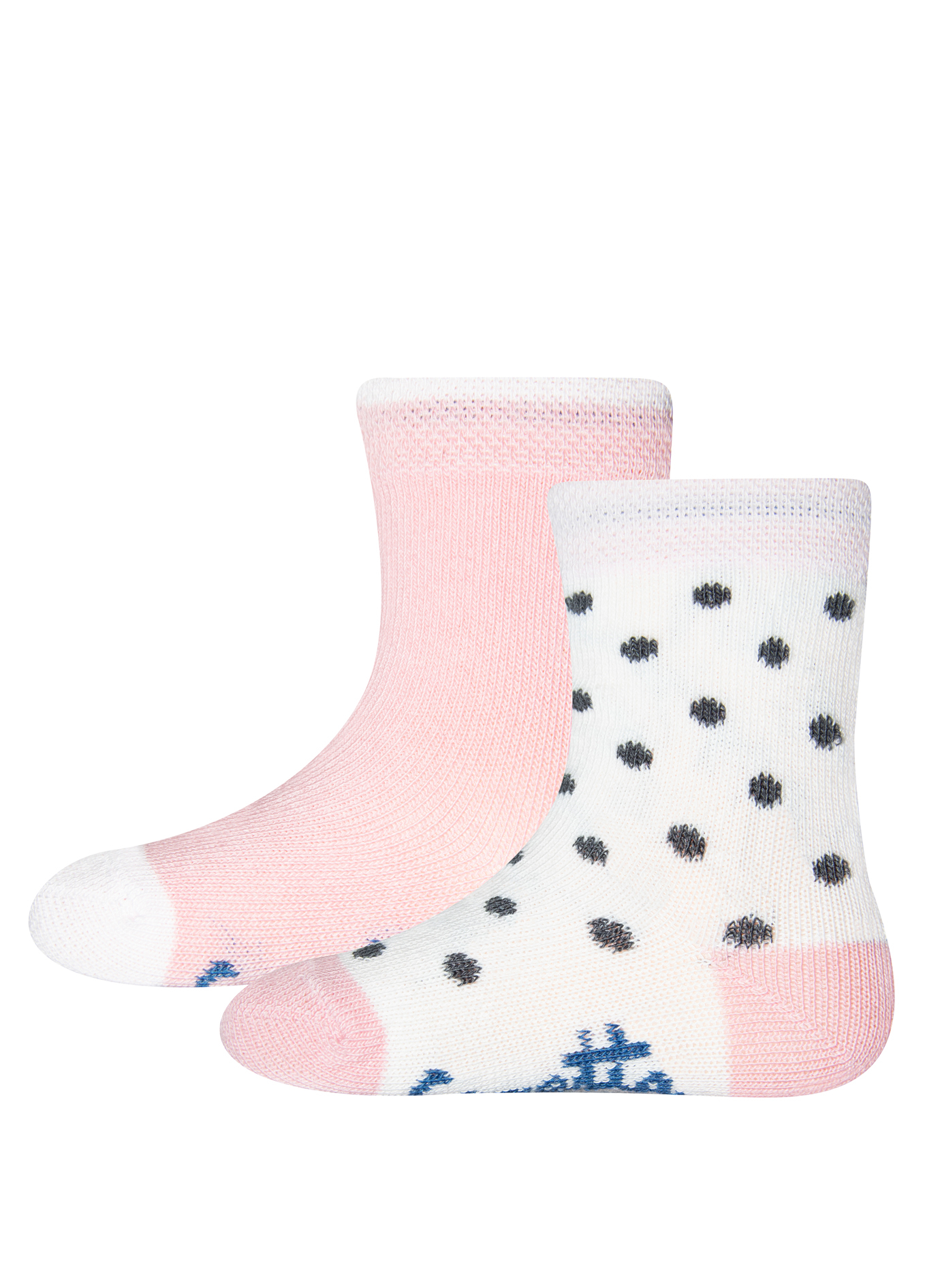 Mädchen-Socken (Doppelpack) Rosa und Punkte