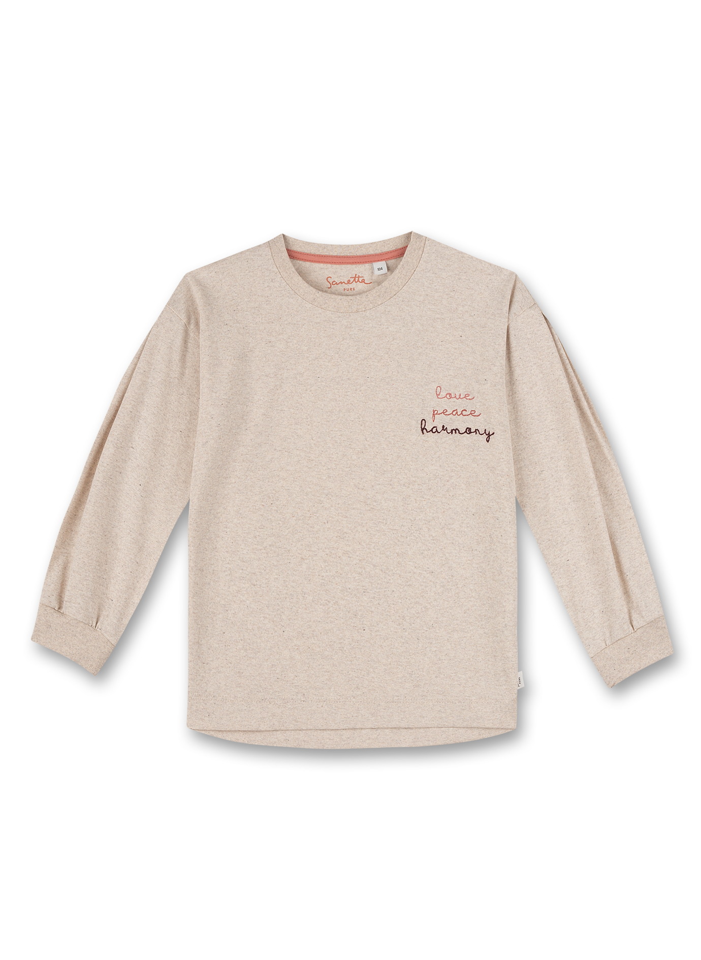 Mädchen-Shirt langarm Beige