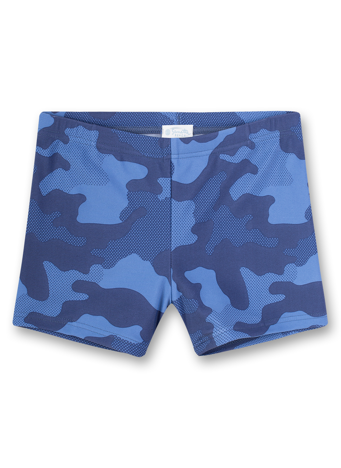 Jungen-Badehose Blau Camouflage