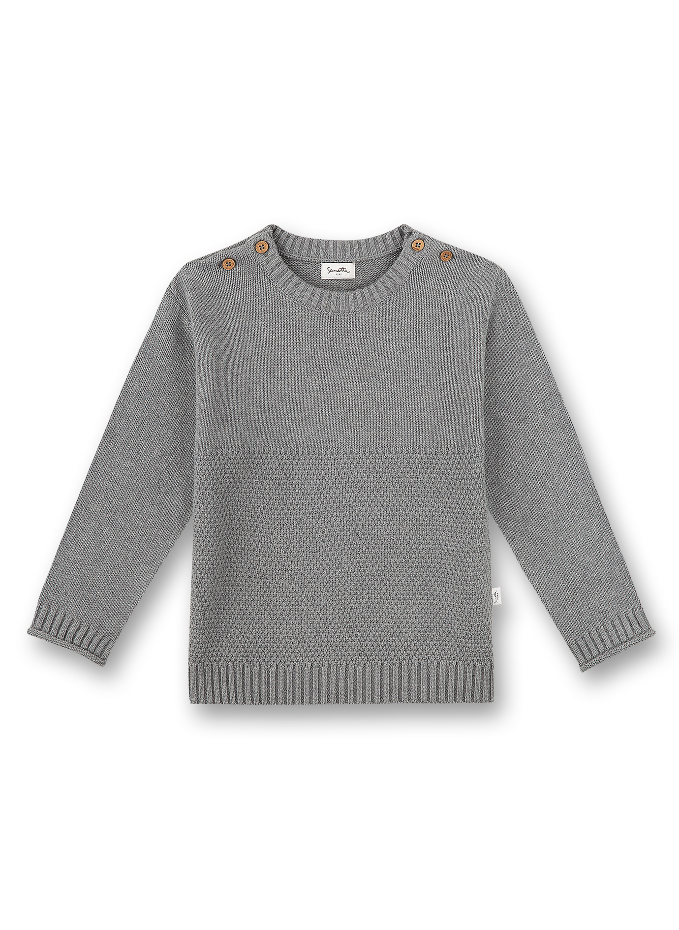 Unisex-Strickpullover Graumelange