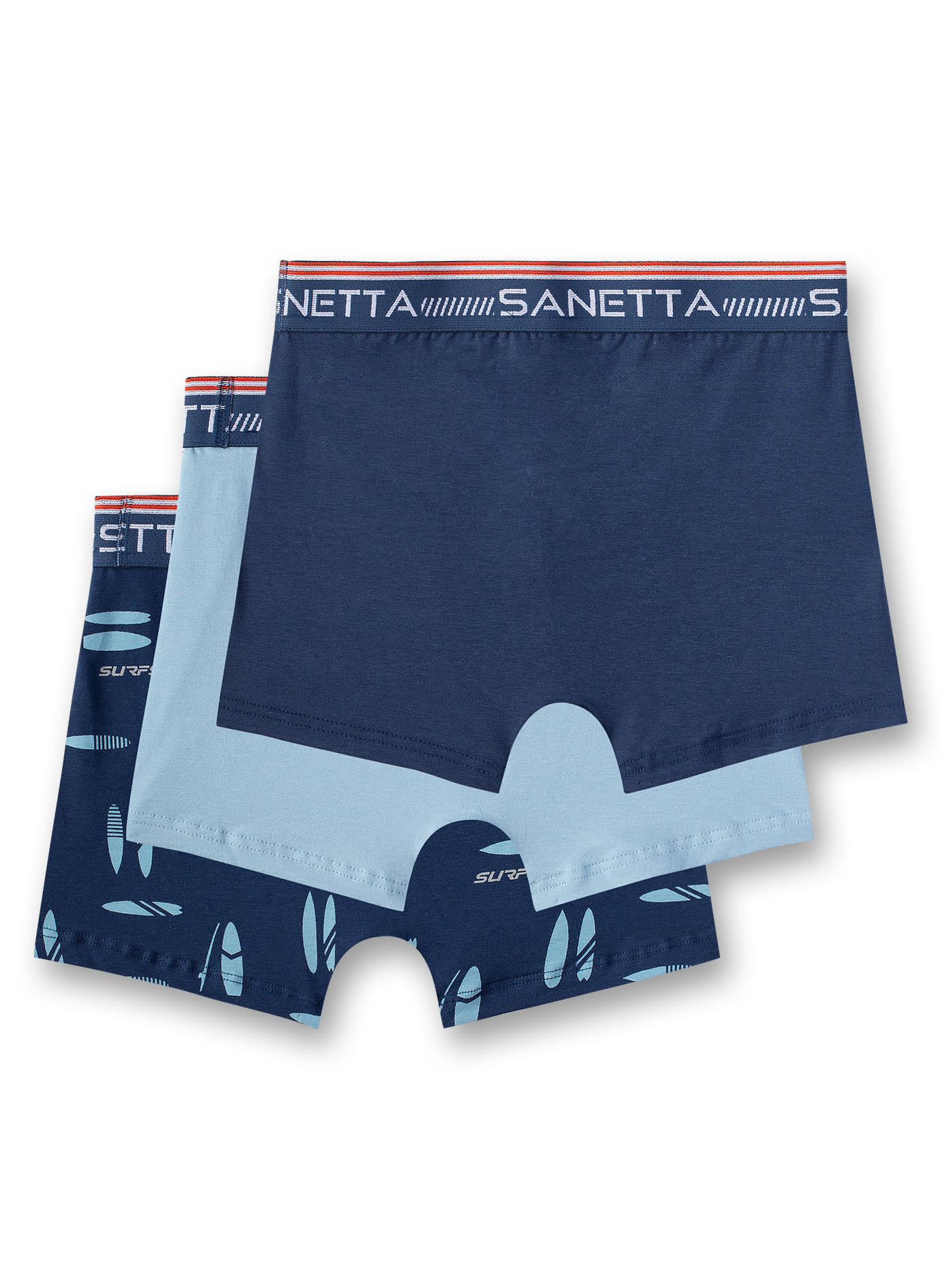Jungen-Shorts (Dreierpack) Blau Surf Seekers