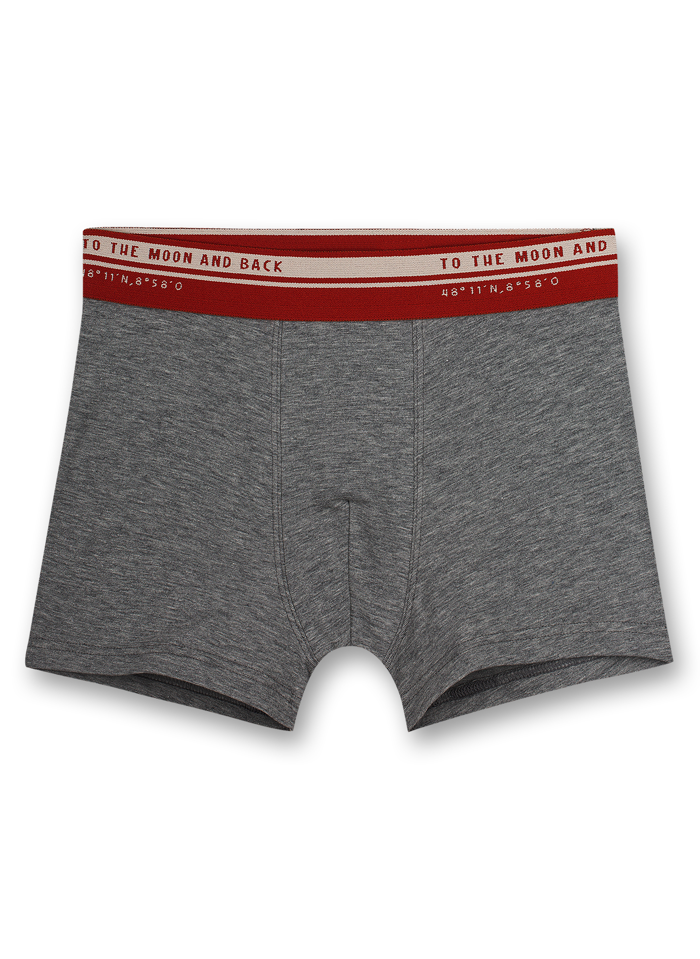 Jungen-Hipshorts (Doppelpack) Dunkelblau und Graumelange To the Moon