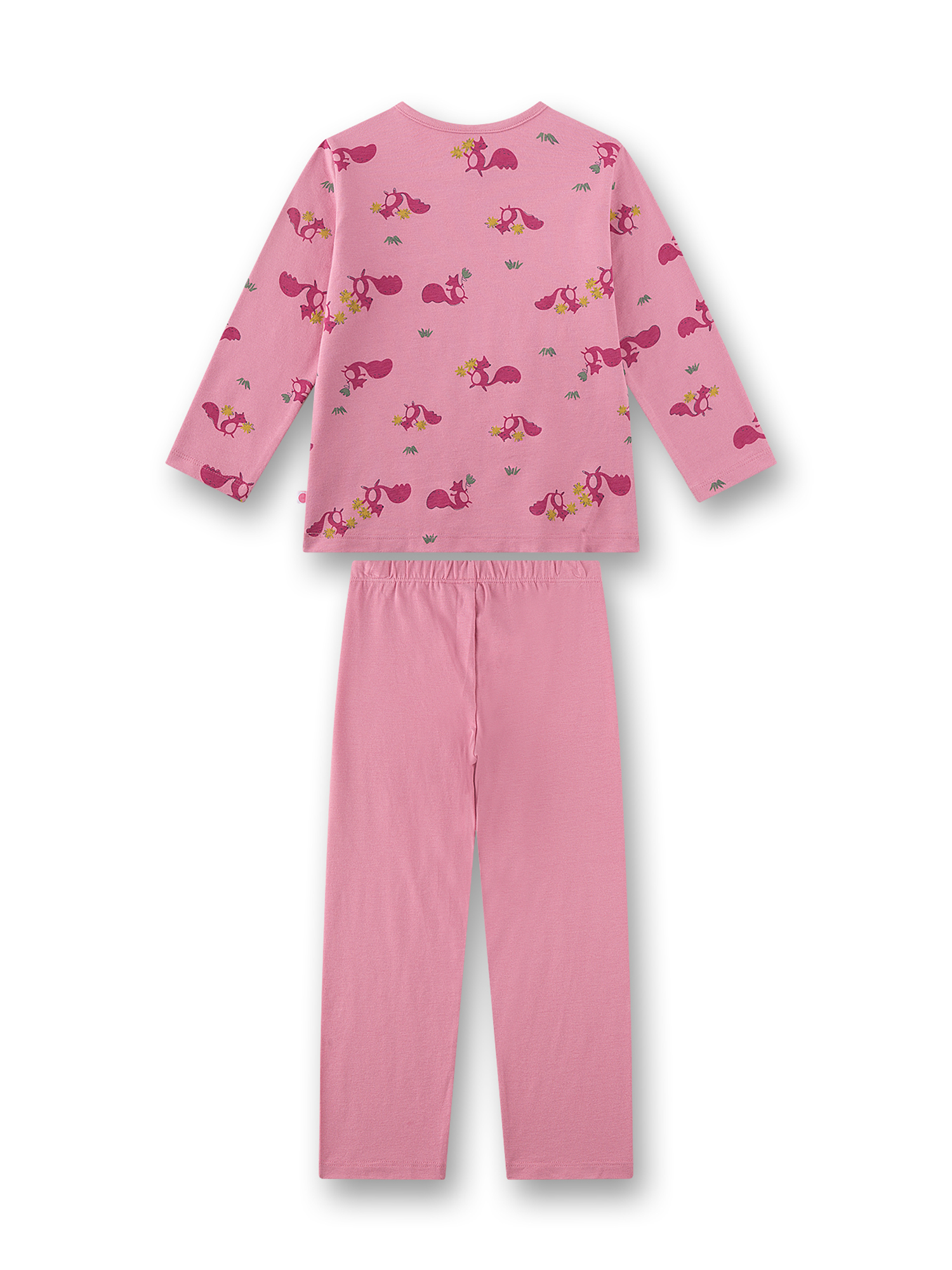 Langarmshirt, Pajama, Rosa, Einhorn-Muster, Baumwolle