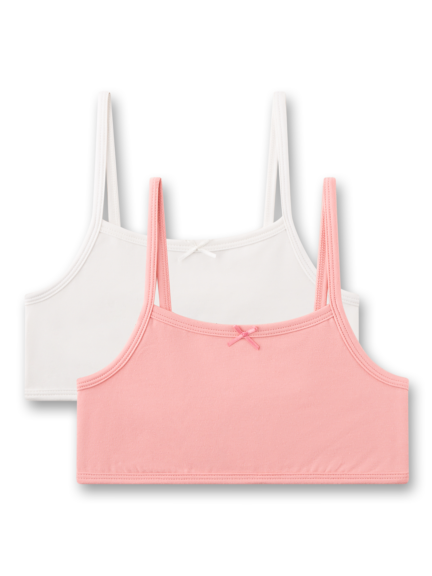 Unterhemd, BH, Spitzenlos, Croptop, Stofftop