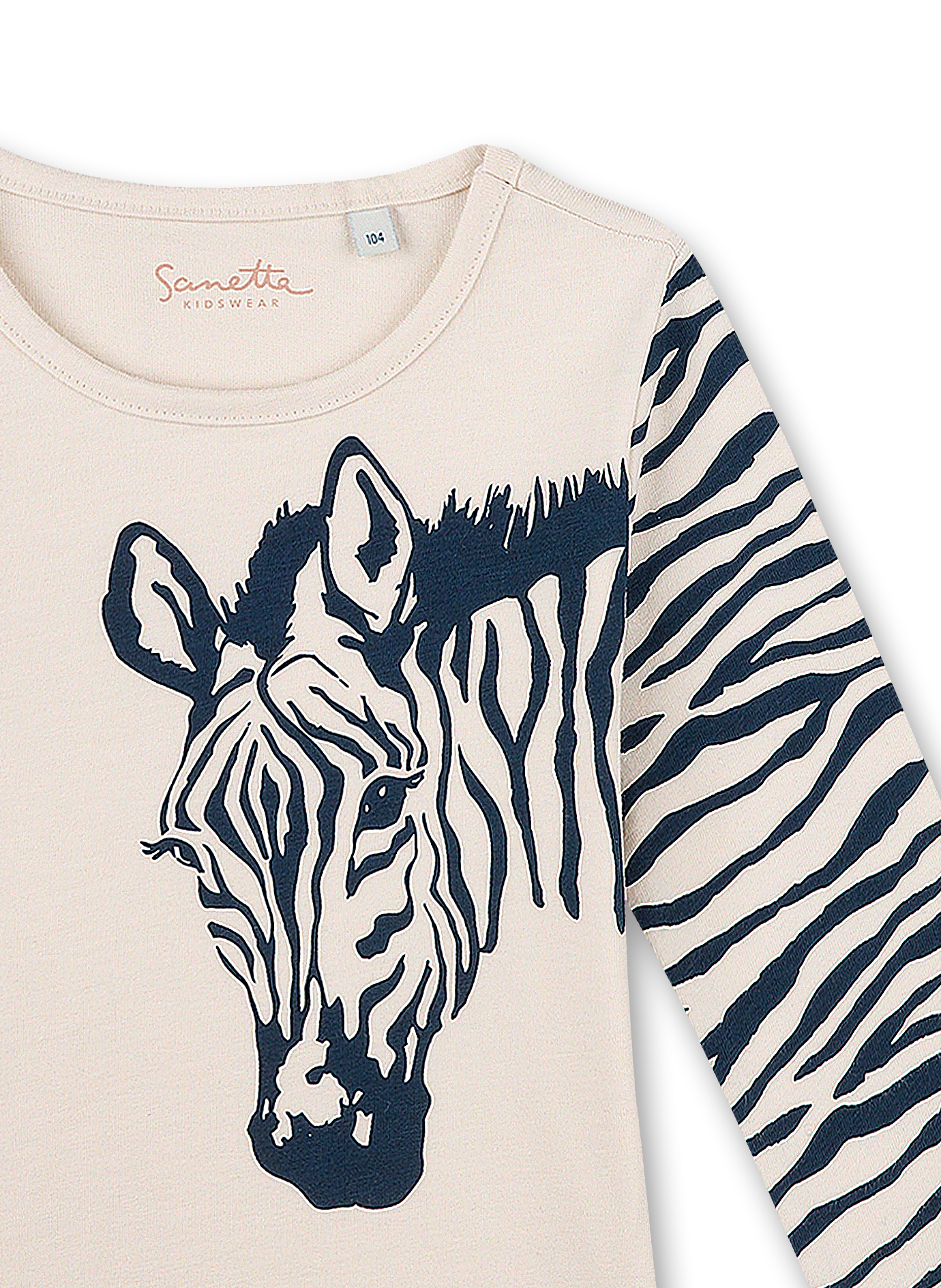 Mädchen-Shirt langarm Off-White Crazy Zebra