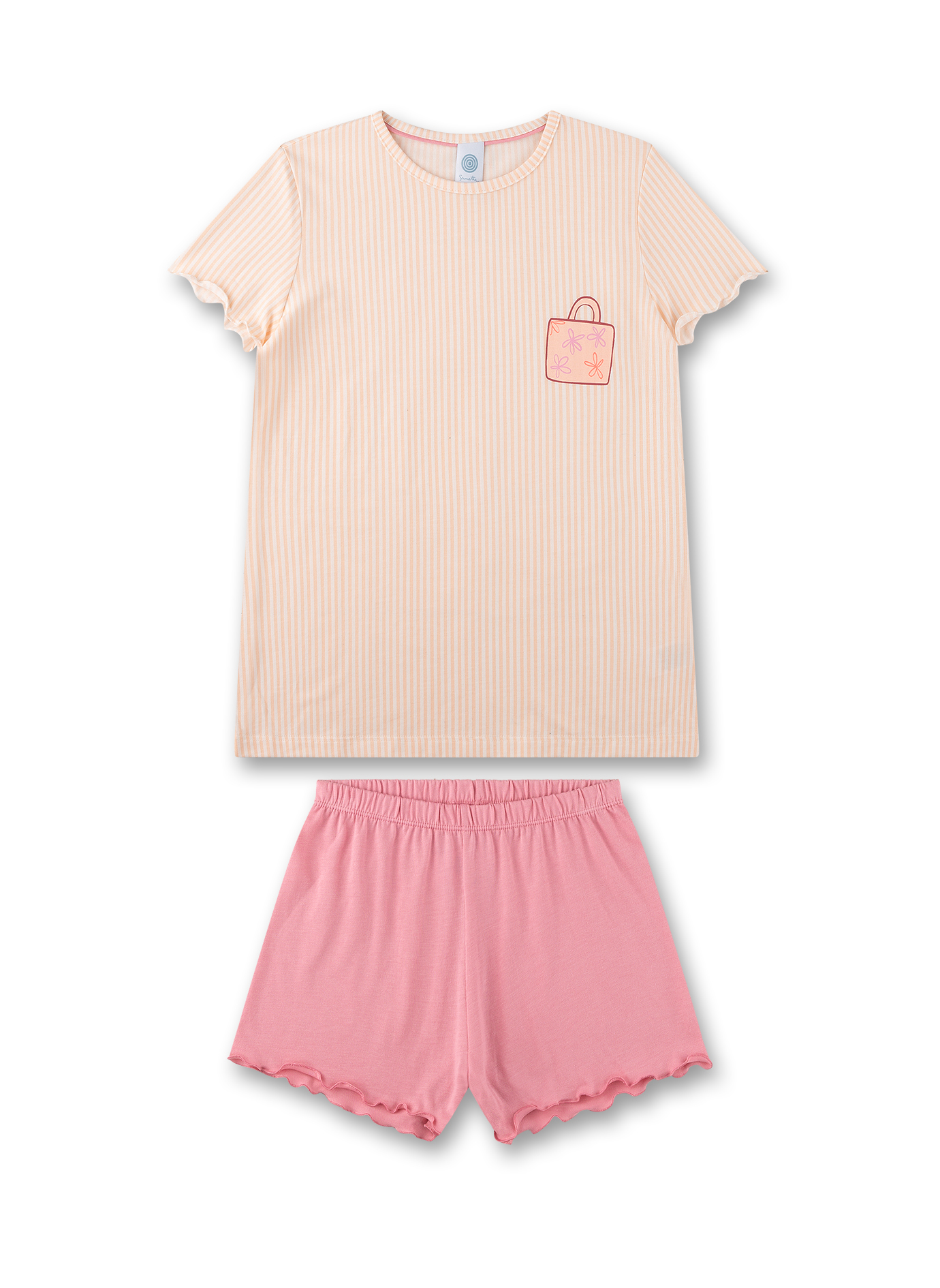 Mädchen-Schlafanzug kurz rosa