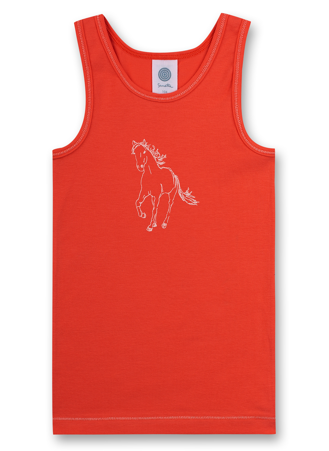 Mädchen-Unterhemd Orange Flashy Horse