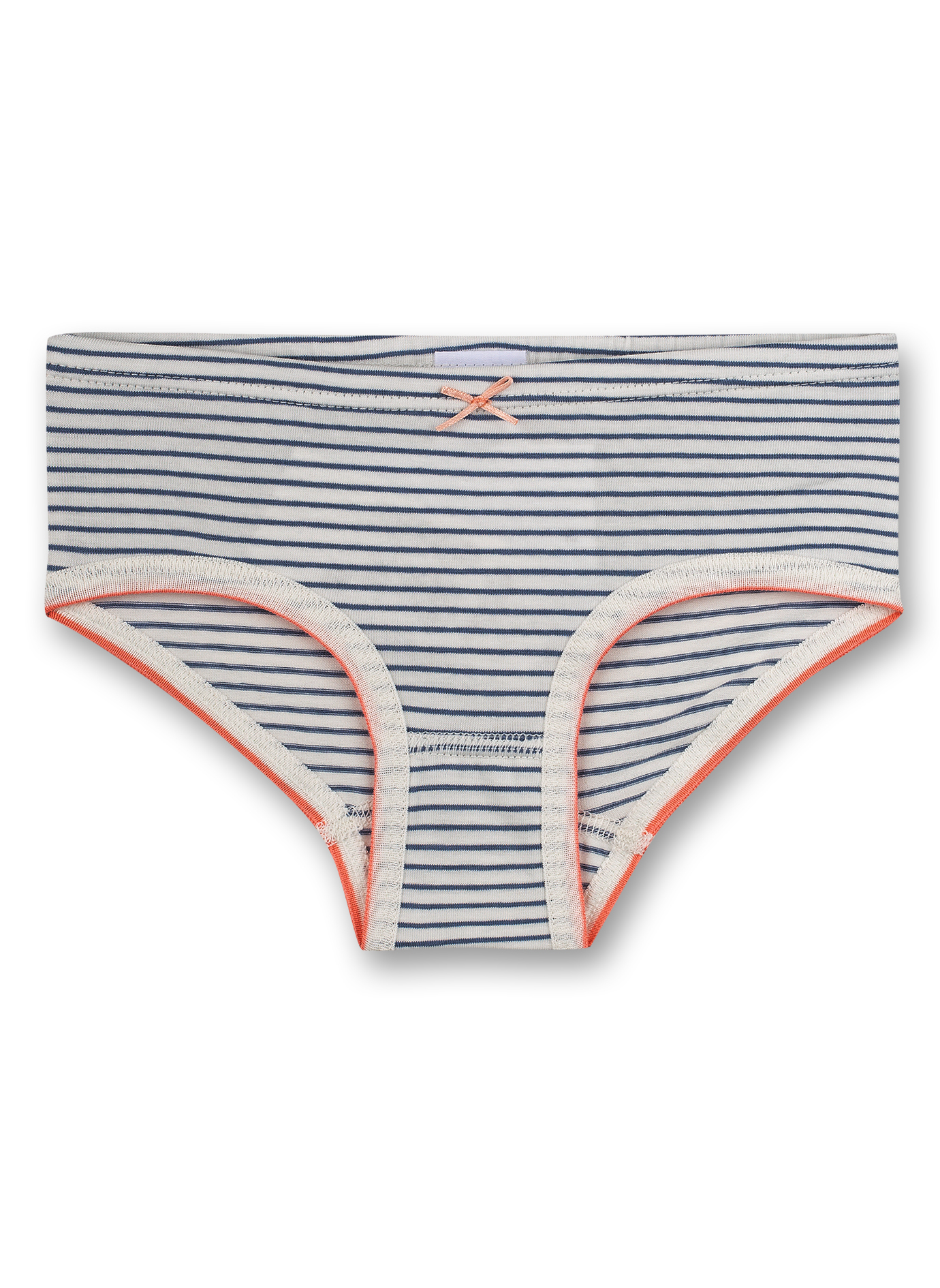 Mädchen-Hüftslip Blau Ringel Yoga Safari