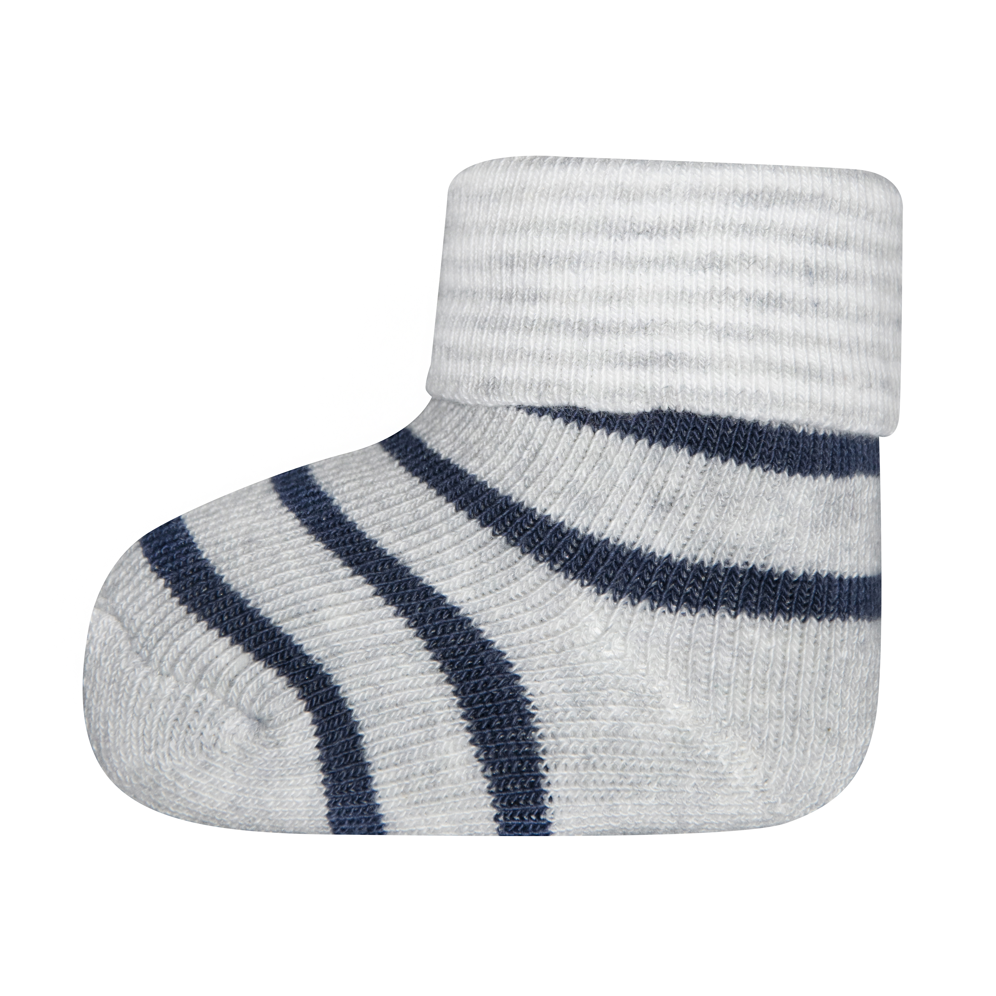Jungen Erstlings-Socken (Dreierpack) Grau Ringel