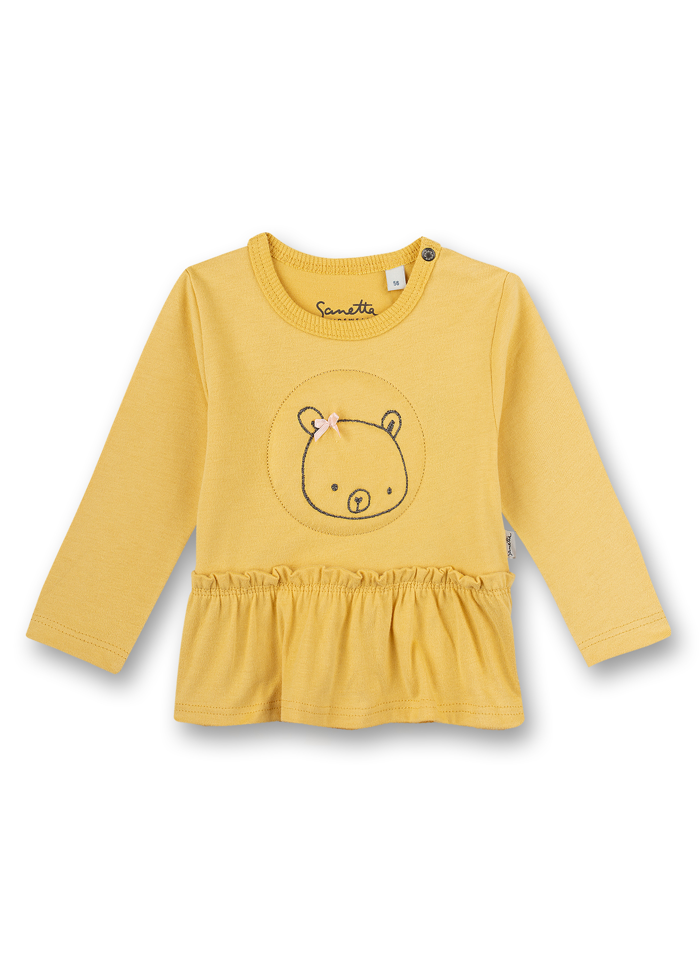 Mädchen-Shirt langarm Gelb Little Bear