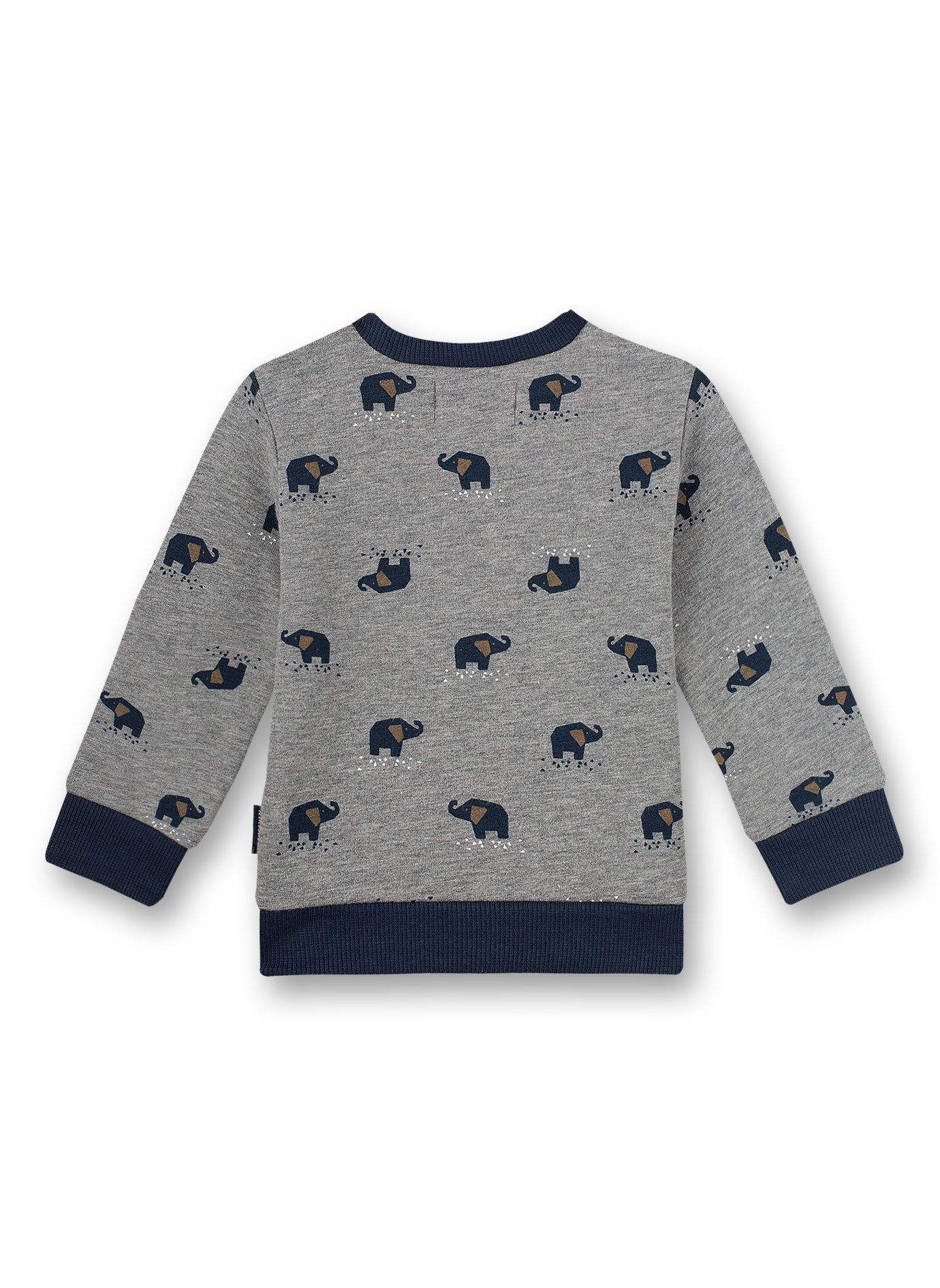 Jungen-Sweatshirt Dunkelgrau Family Elephant