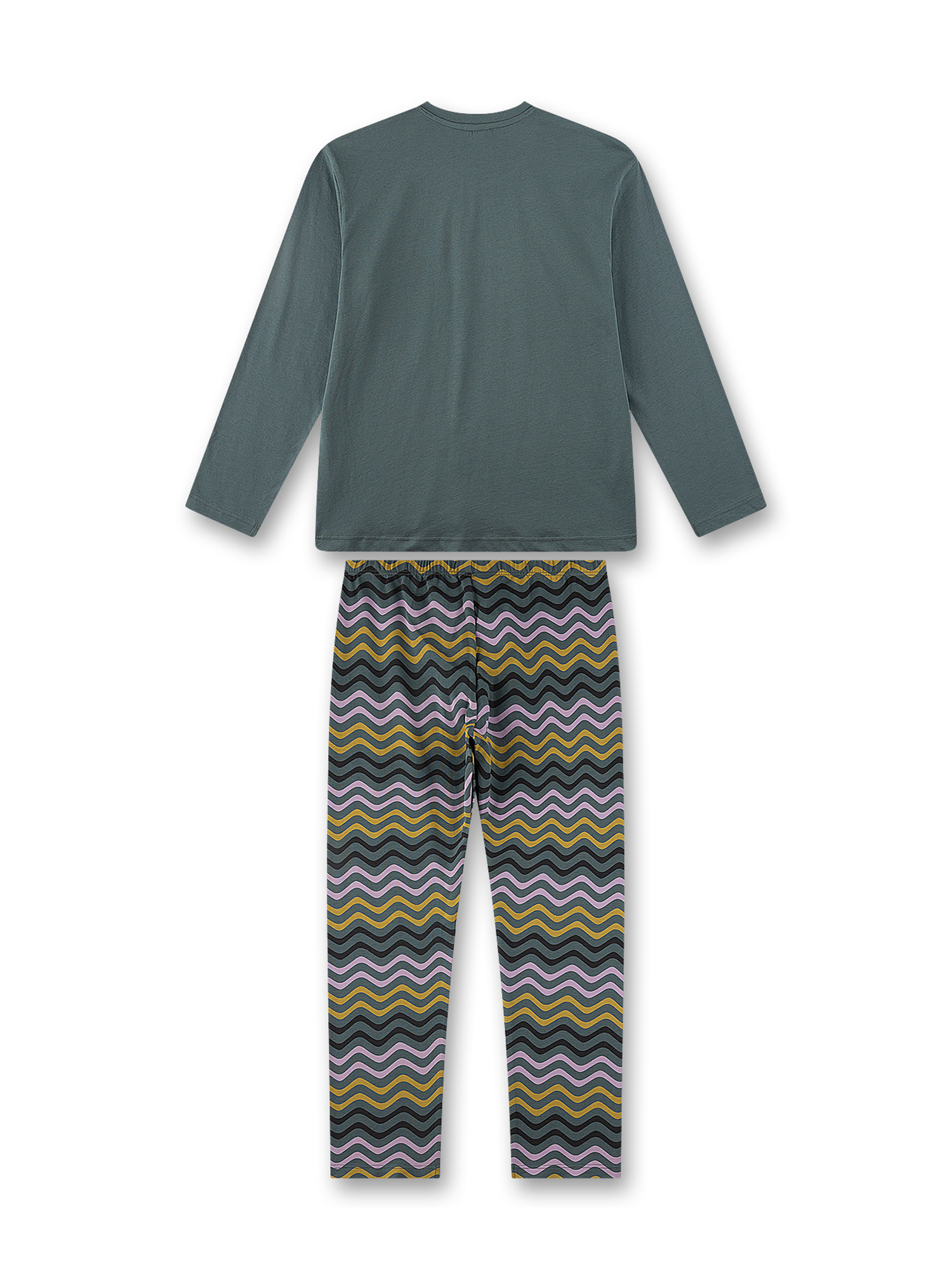 Langarmshirt, Oberteil, Unifarben, Baumwollmix, Pyjamahose