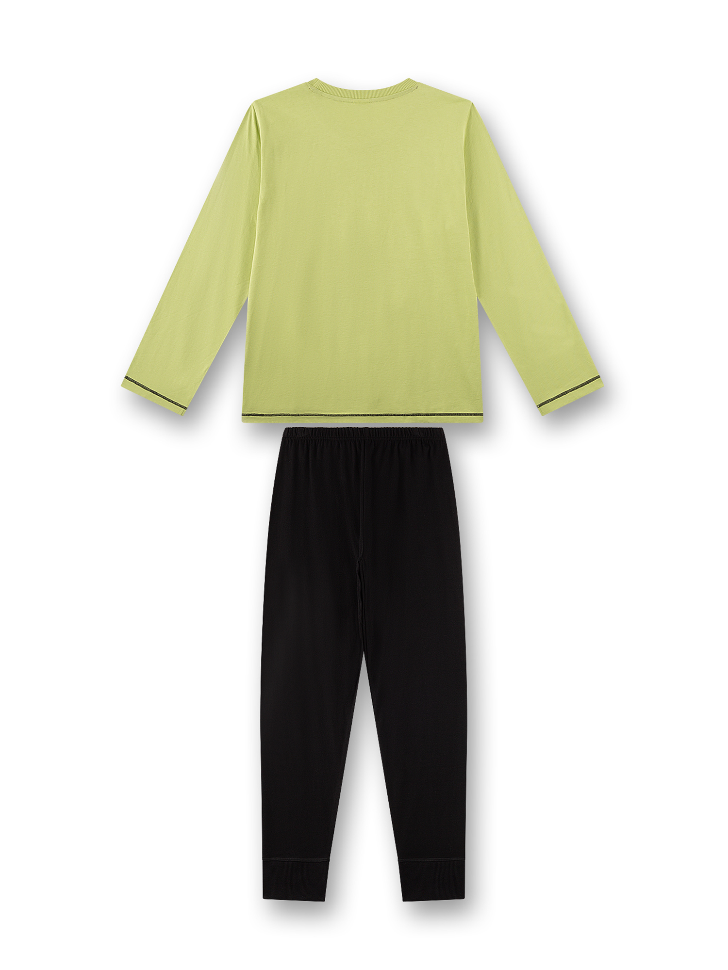 Langarmshirt, Limette, Loungewear, Oberteil, Hose
