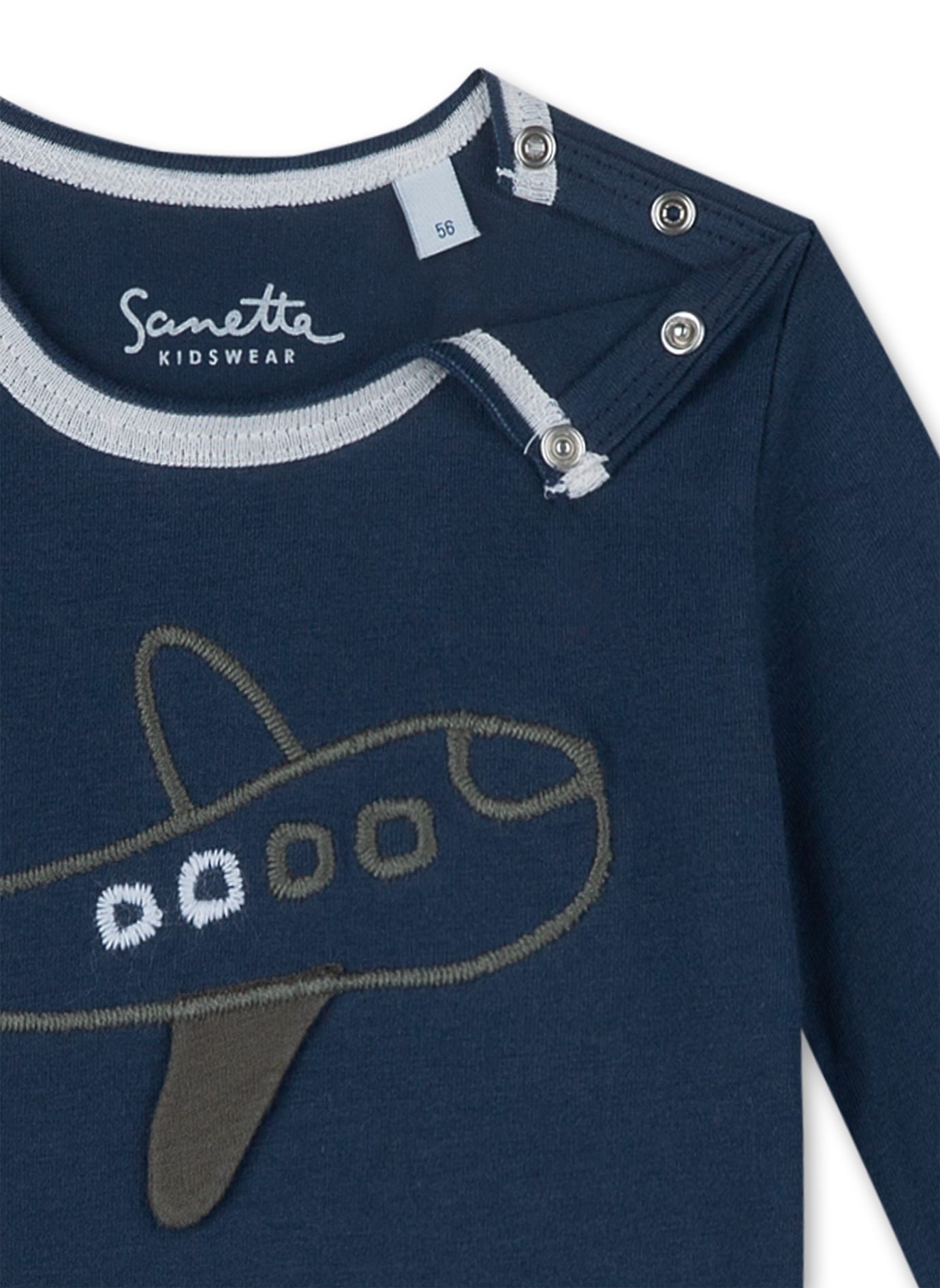 Jungen-Shirt langarm Blau Let's fly