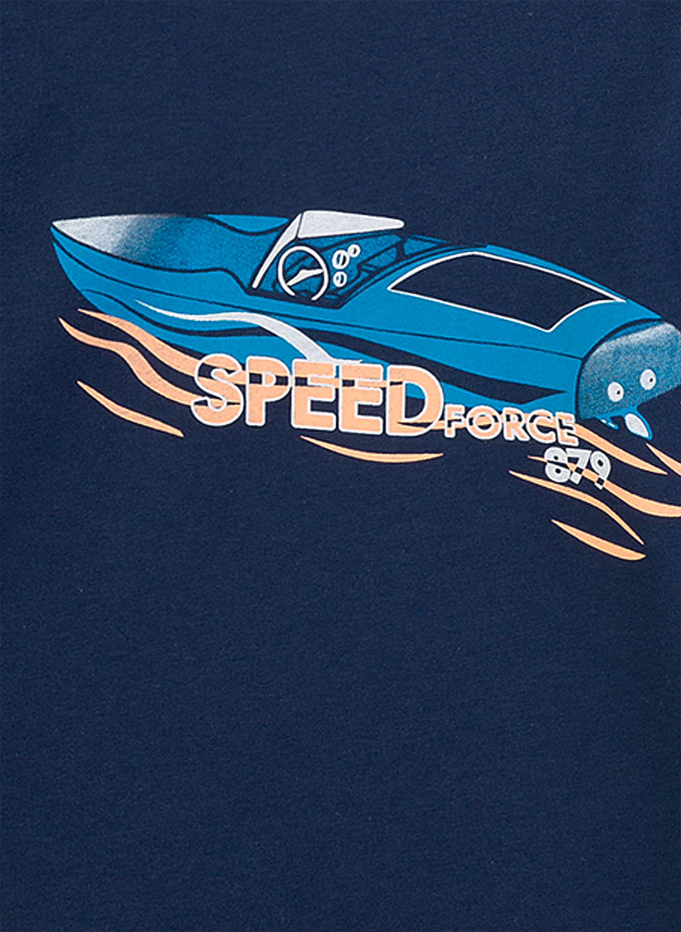 Jungen-Schlafanzug lang Blau Speedboat