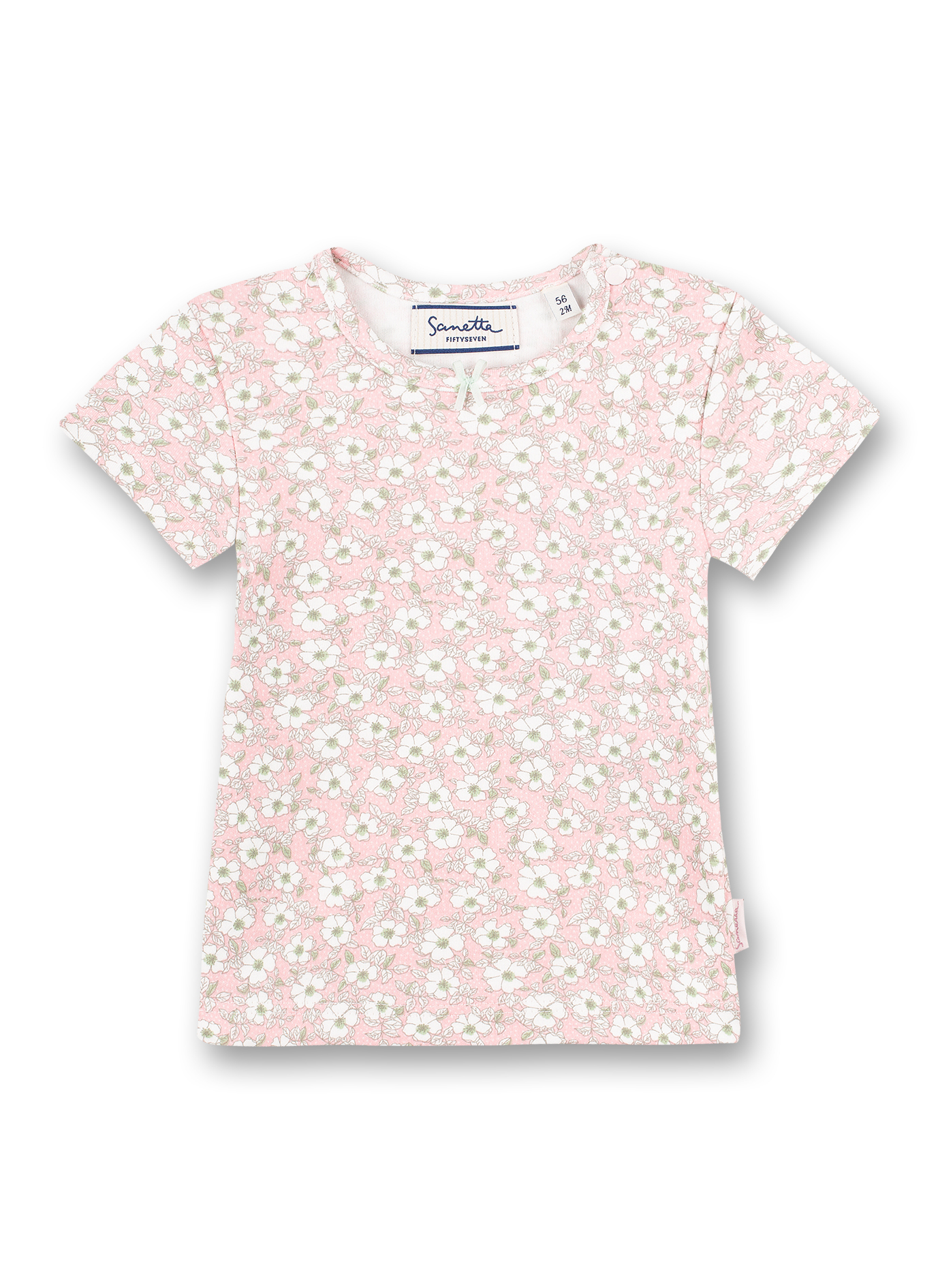 Mädchen T-Shirt Rosa Blumen-Allover Honey Bee
