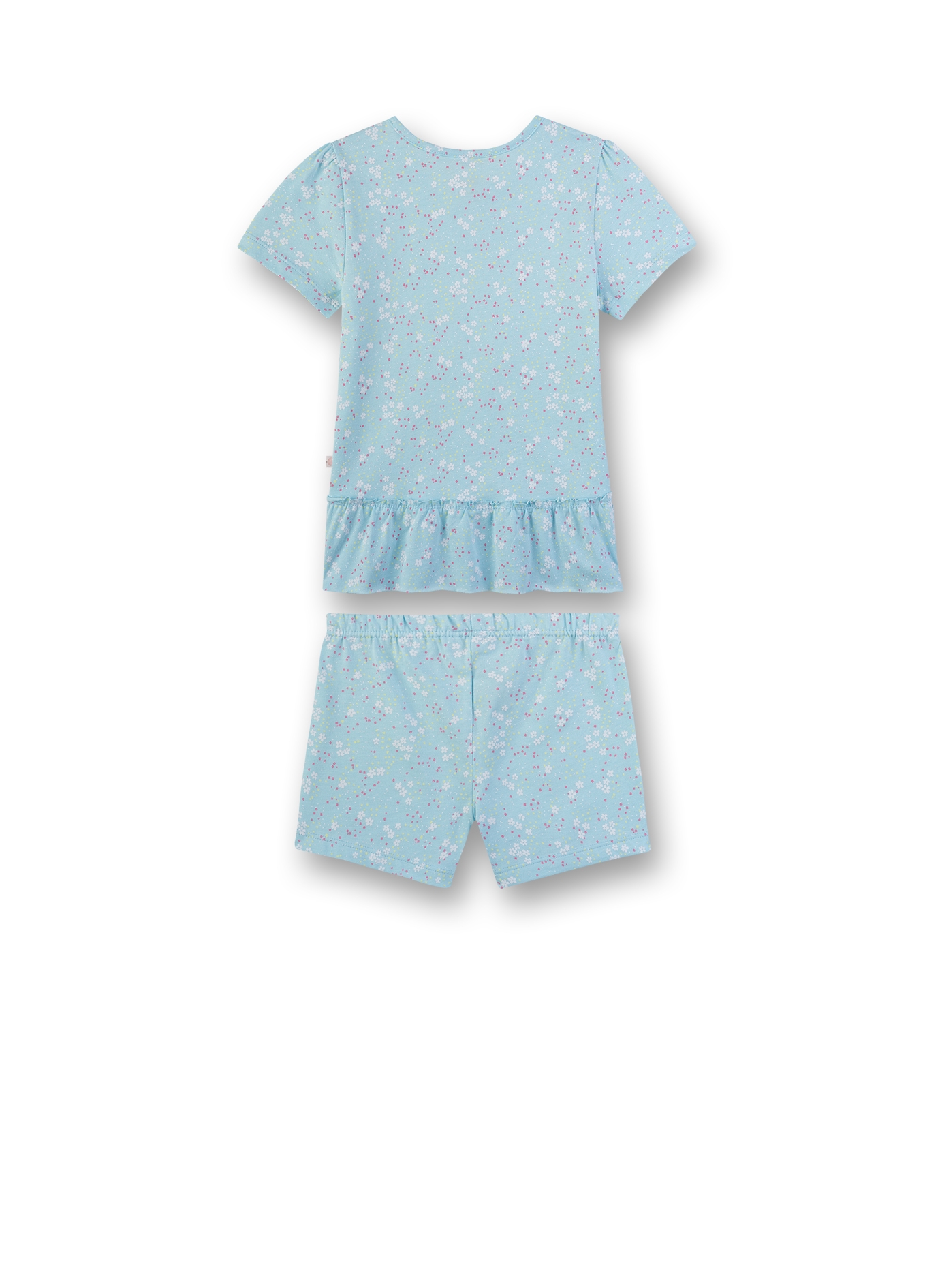 Mädchen-Schlafanzug Hellblau Flowerfield