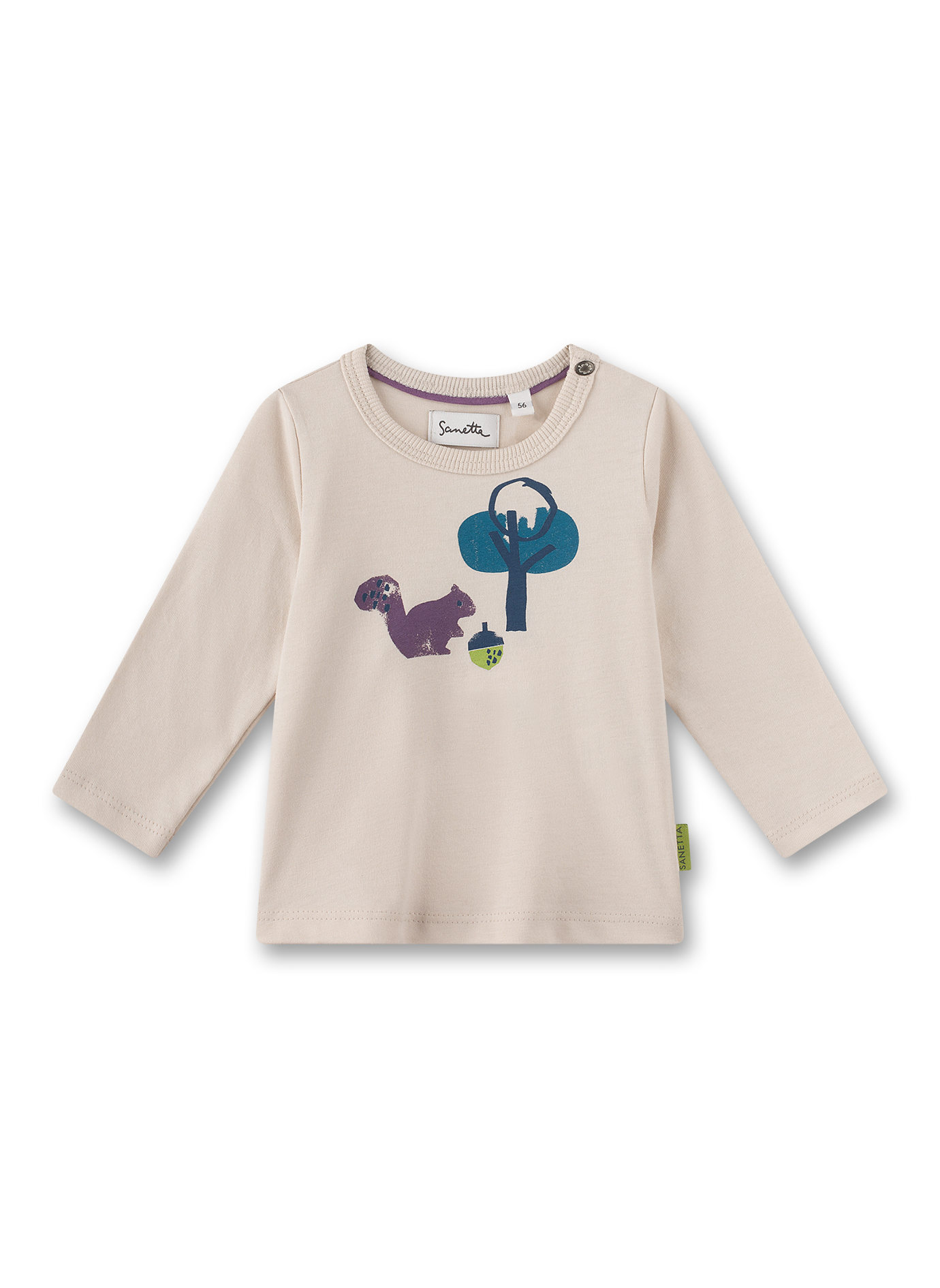 Sanetta Mädchen-Langarmshirt Beige