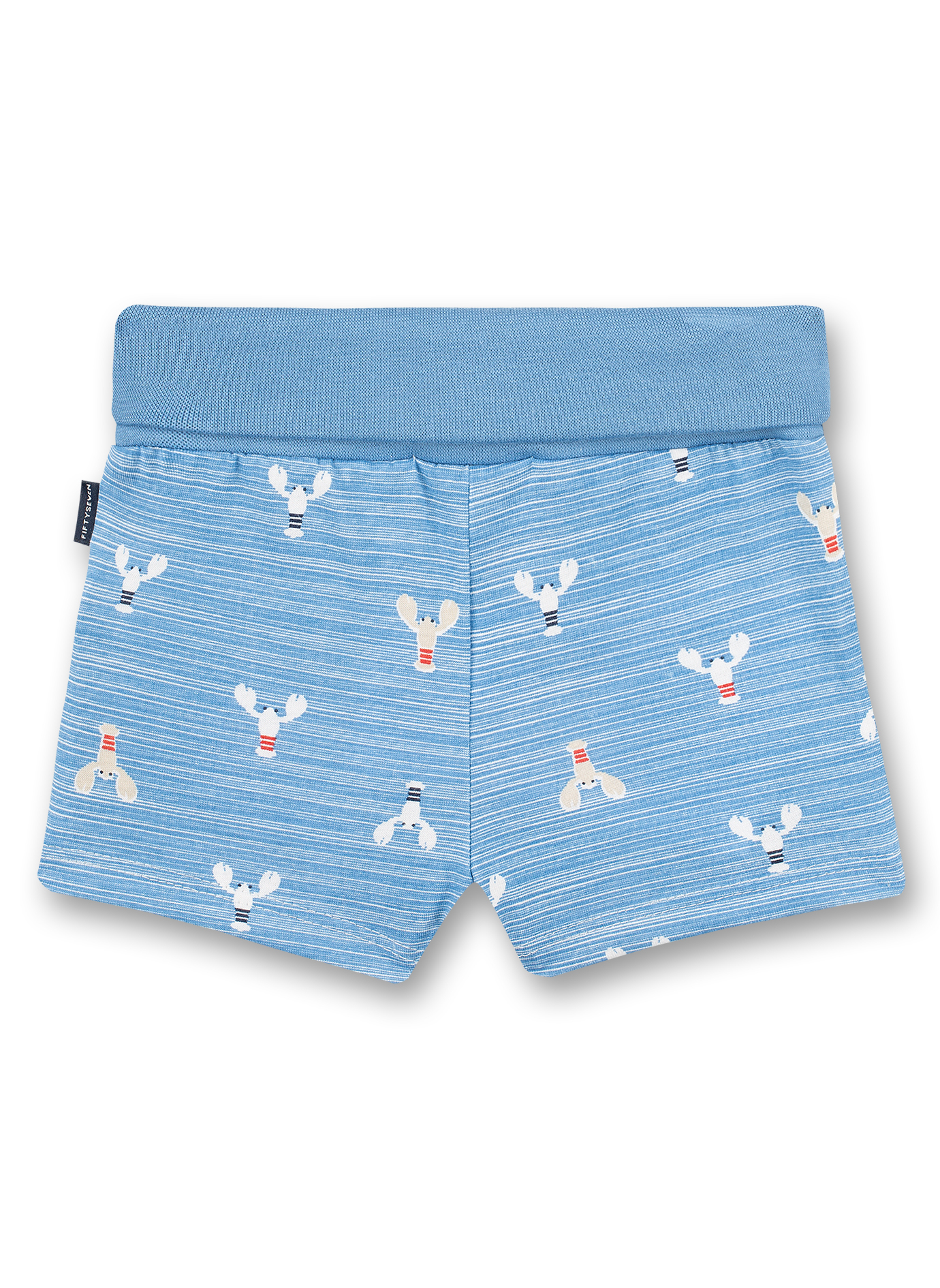 Jungen-Shorts Off-White Blau-geringelt Little Lobster