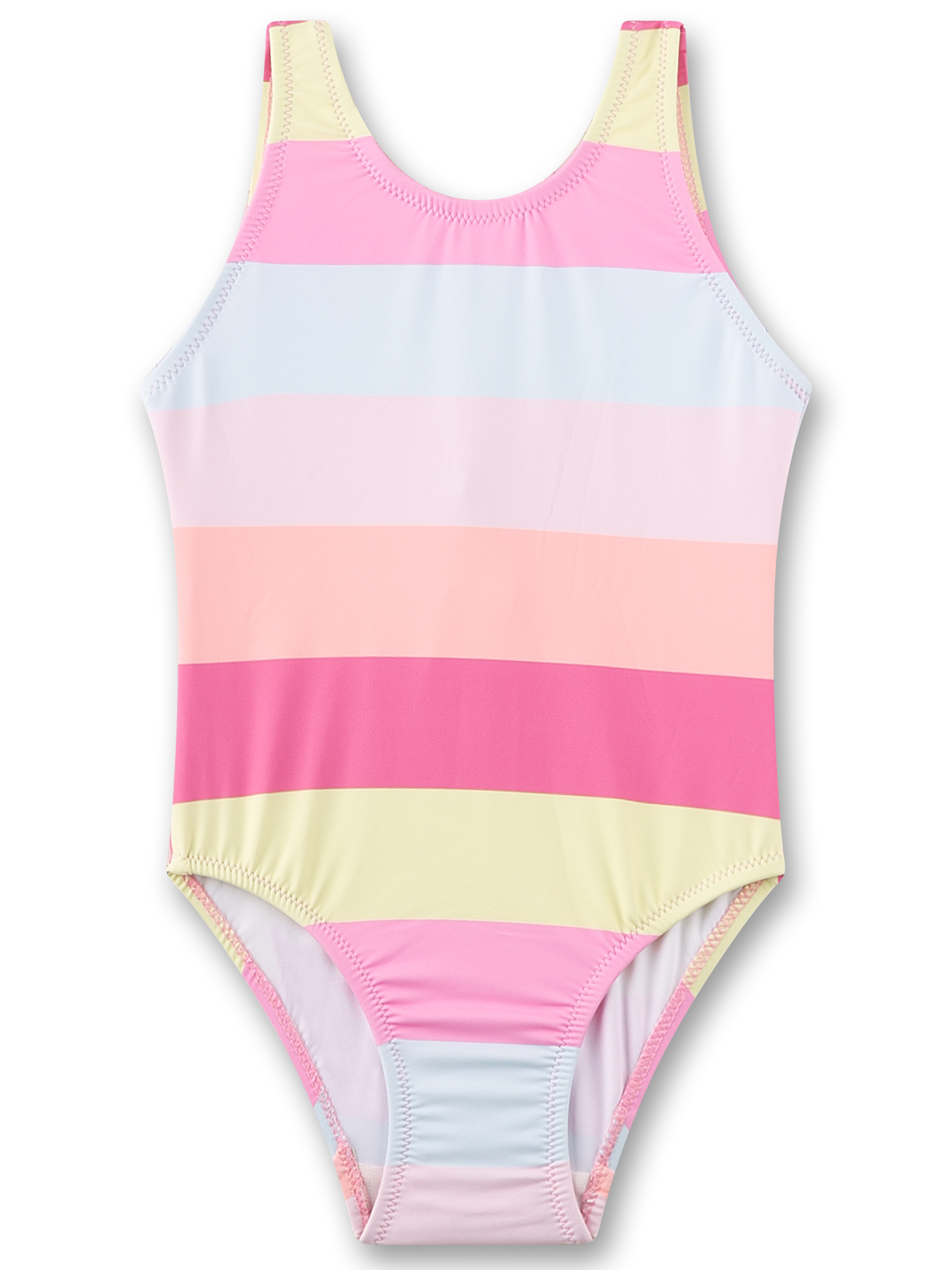 Mädchen-Badeanzug rosa Streifen