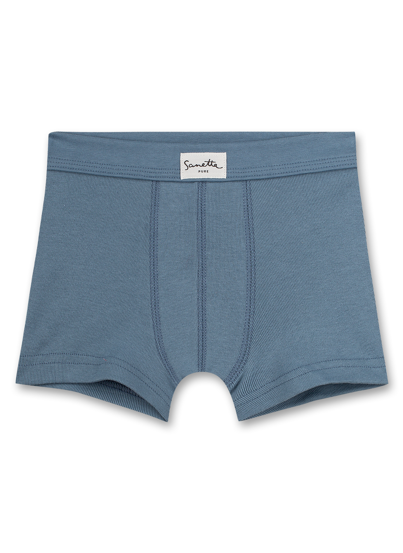 Jungen-Hipshorts (Doppelpack) Blau und Ringel