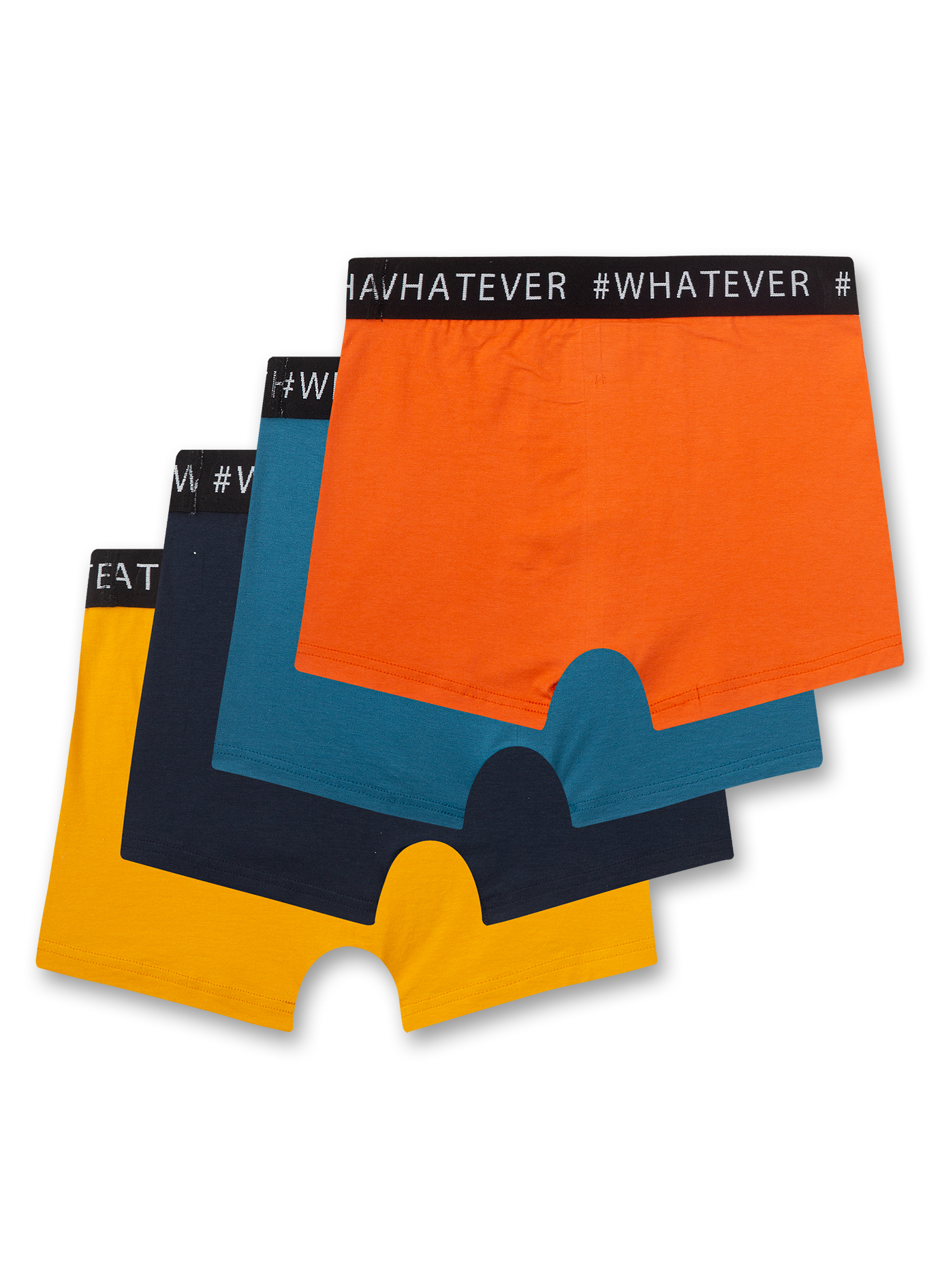 Jungen-Hipshorts (4er-Pack) Gelb, Blau, Rot