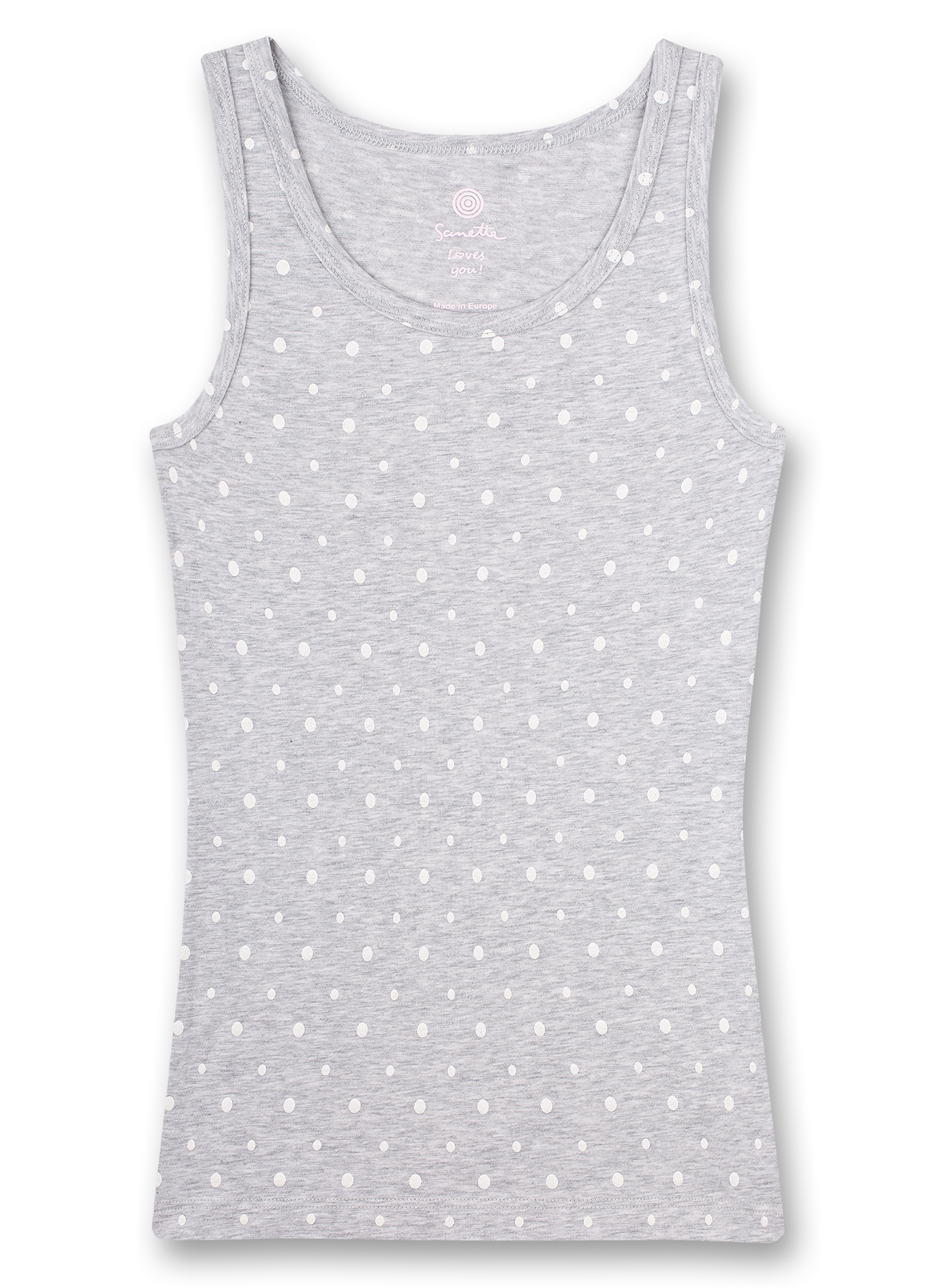 Mädchen-Unterhemd Graumelange Dots