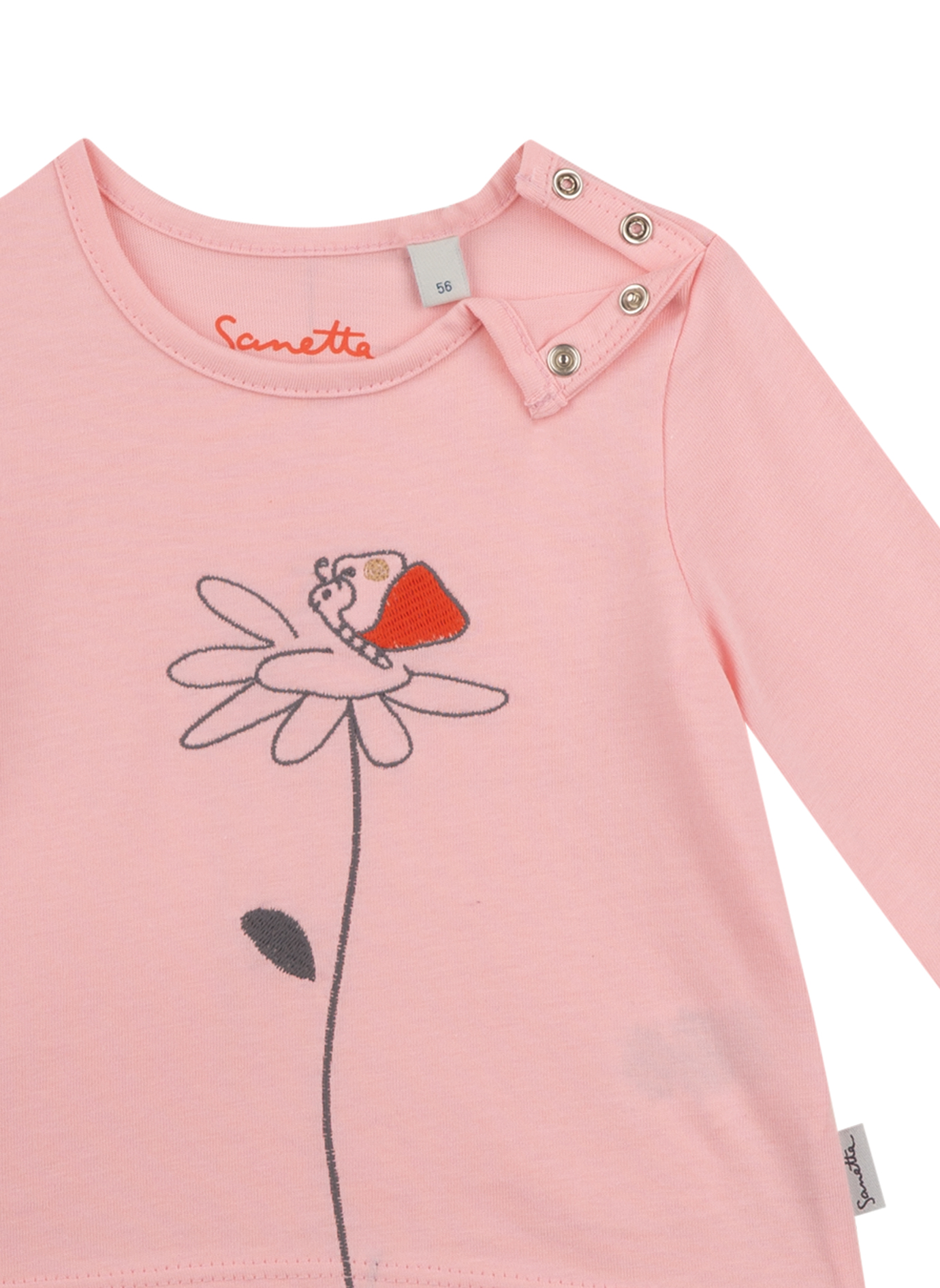 Mädchen-Shirt langarm Rosa Lovely Butterfly