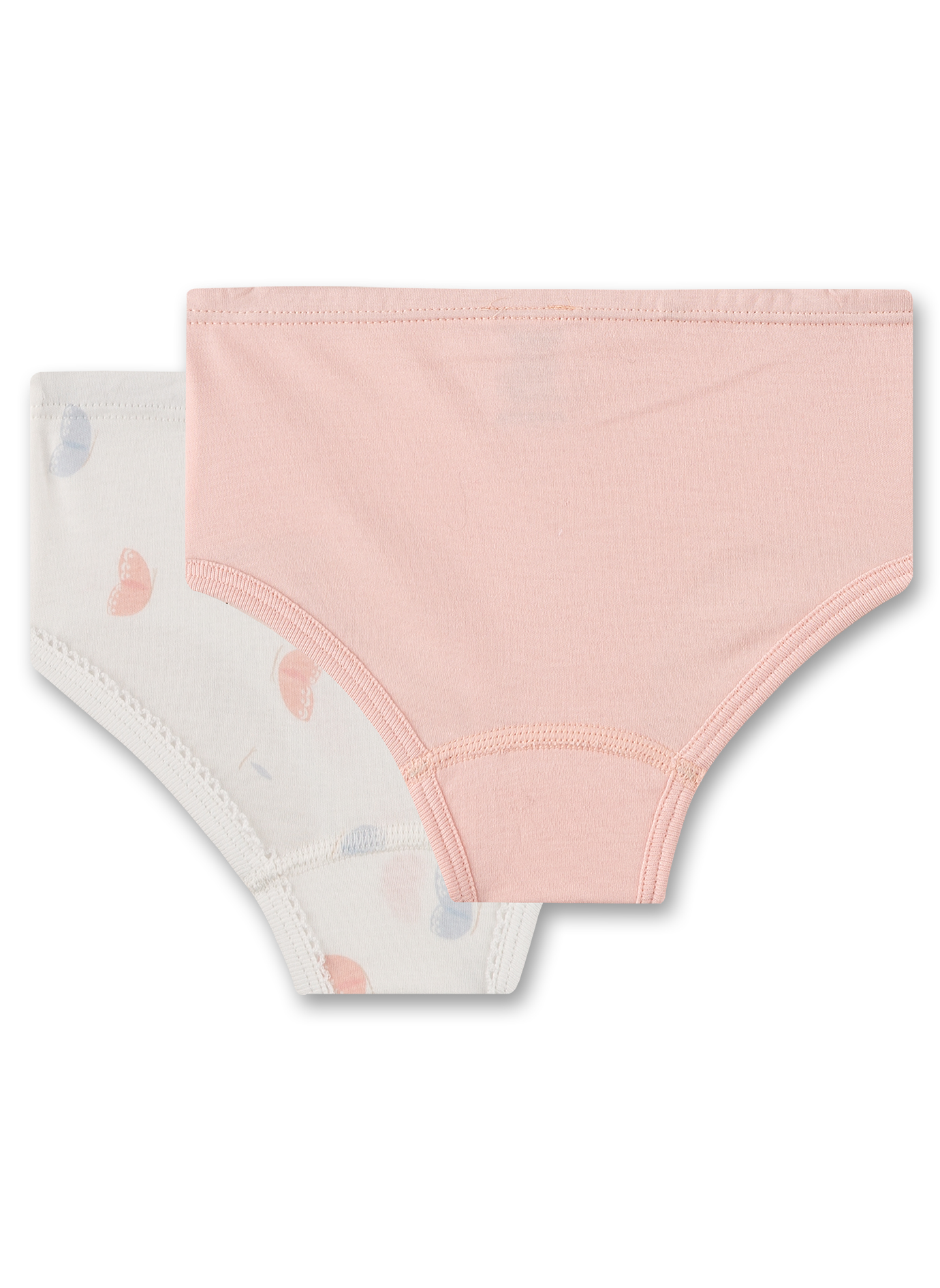 Mädchen-Slips (Doppelpack) Off-White & Rosa