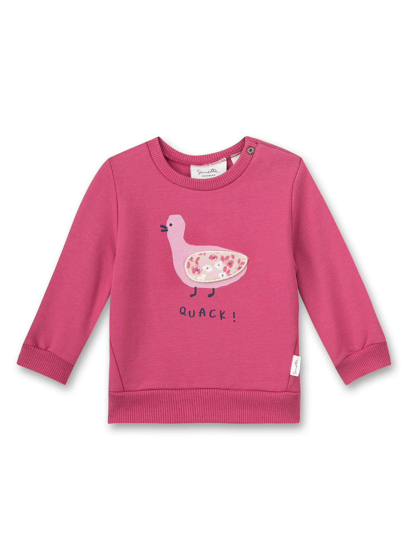 pink, Ente, Pullover, Langarm, Aufdruck