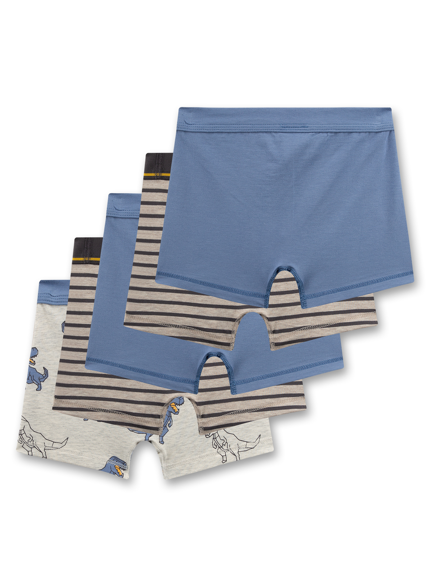 Jungen-Hipshorts (5er-Pack) Beige & Blau