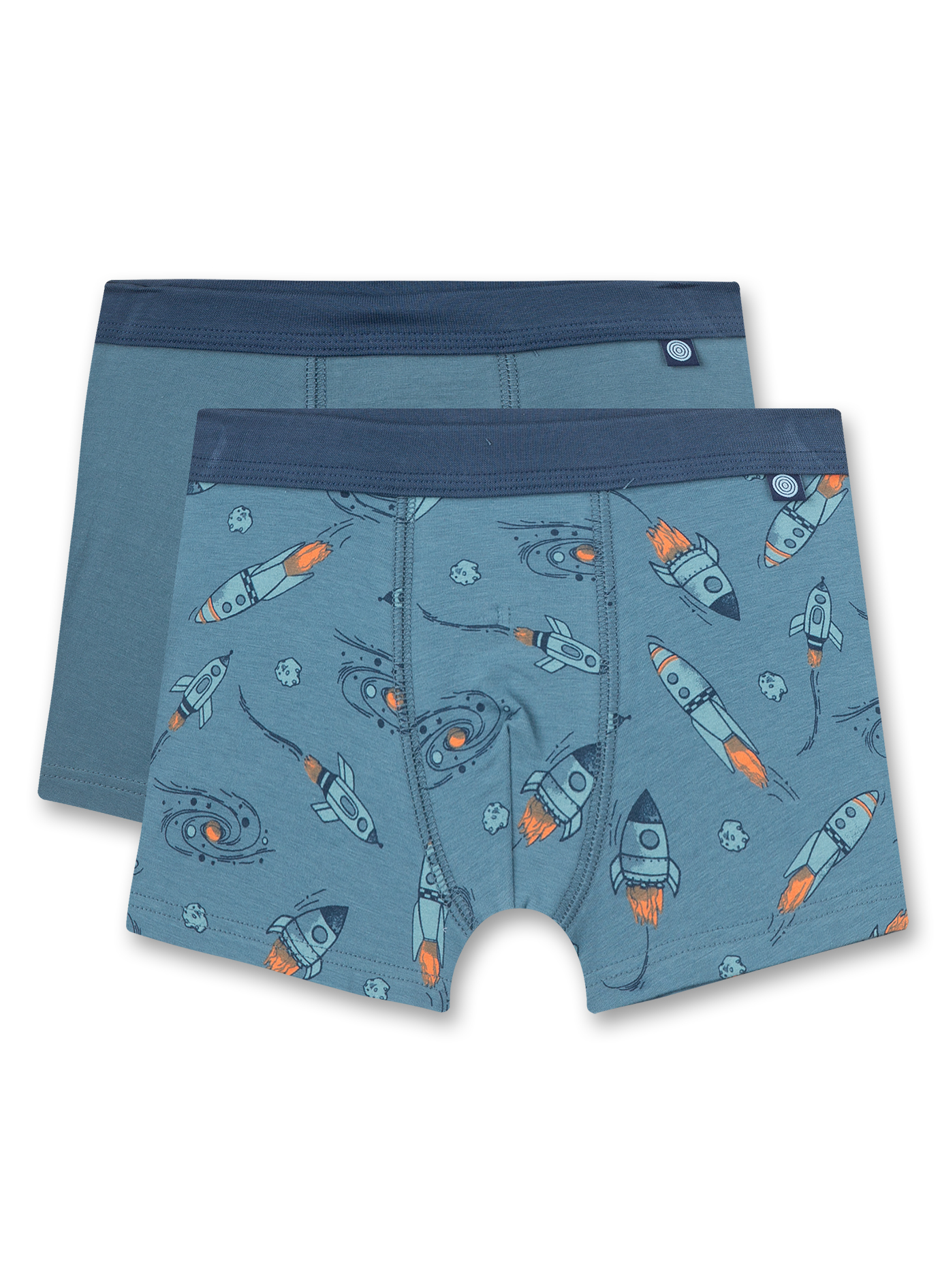 Jungen-Hipshorts (Doppelpack) Blau 