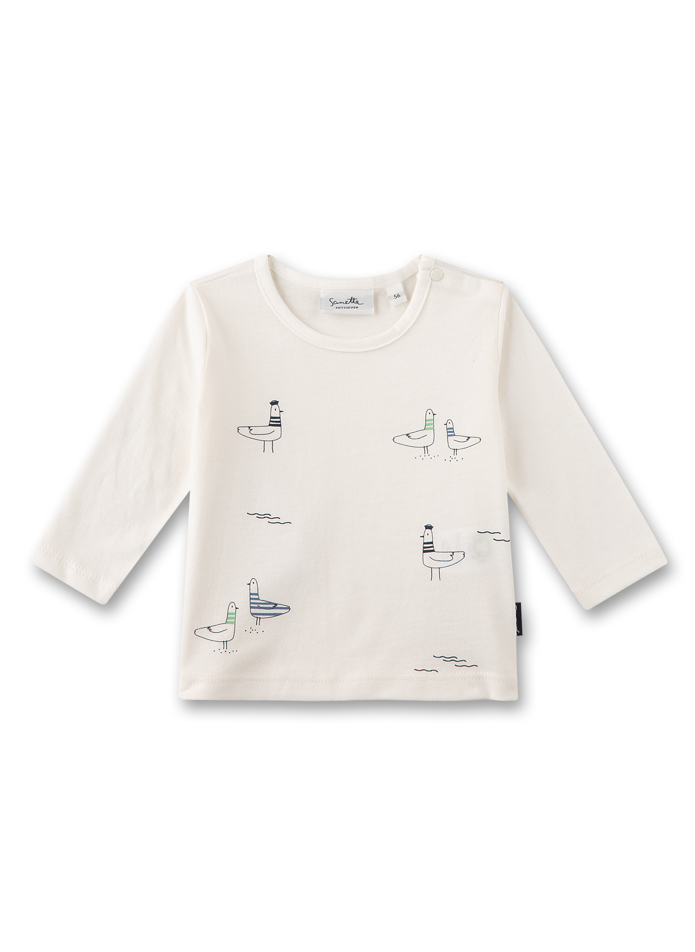 Jungen-Langarmshirt Off-White