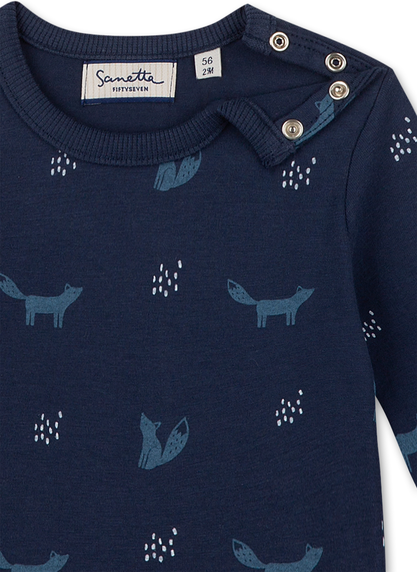 Jungen-Shirt langarm Blau Clever Fox