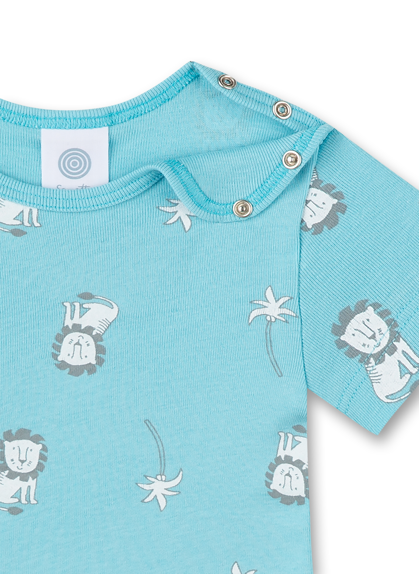 Body kurzarm (Doppelpack) Hellblau und Weiß Lion