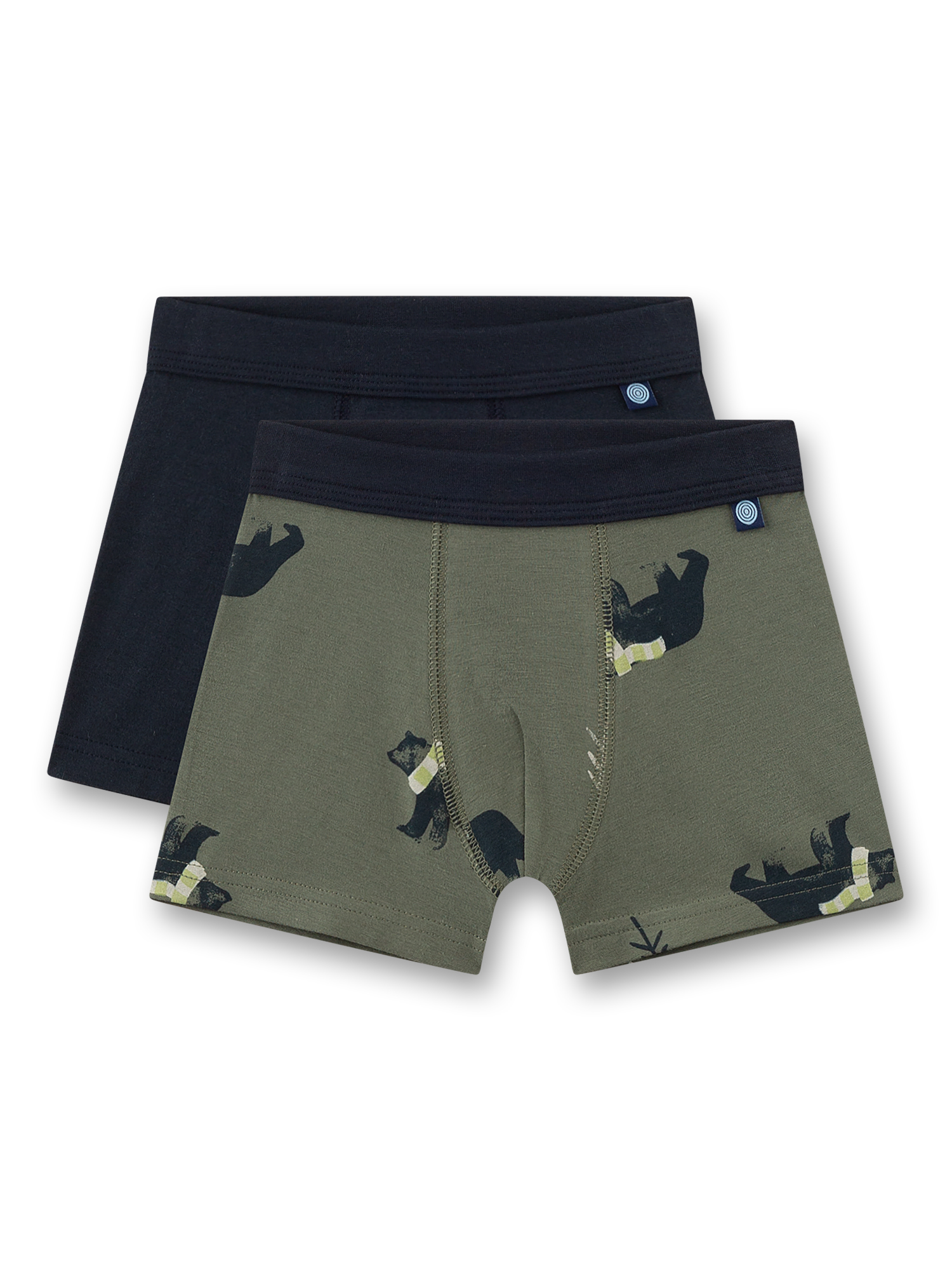 boxer, höschen, dunkelgrün, camouflage, tierprint