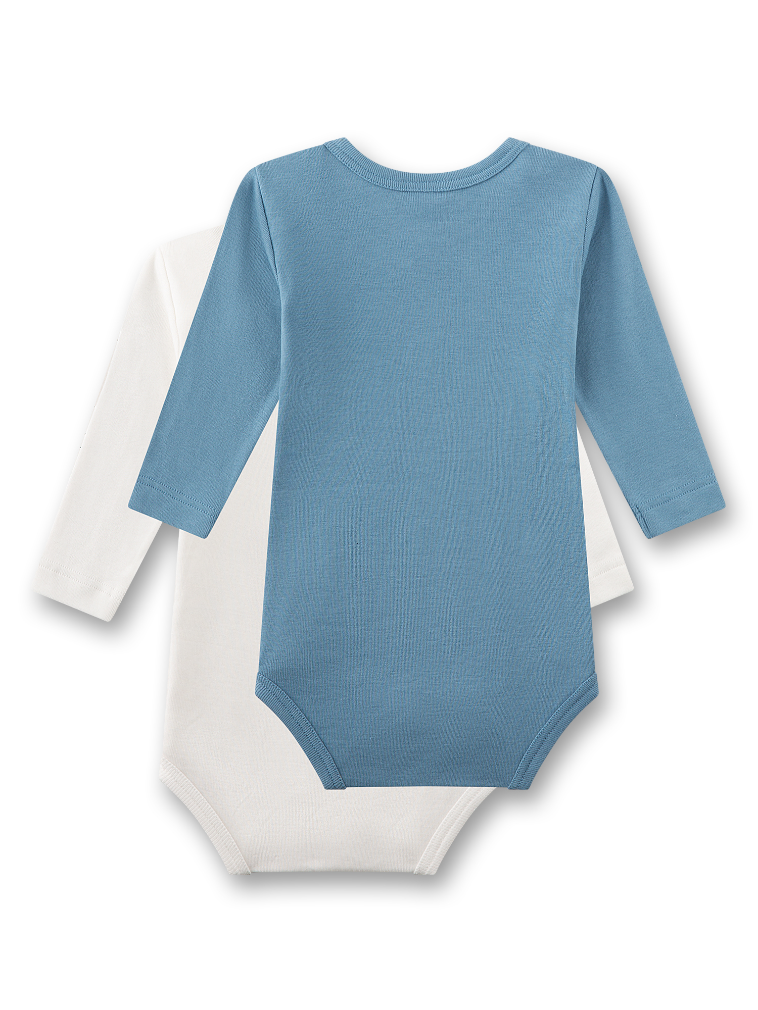 bodysuit, langarm, blau, zweilagen, baumwolle?